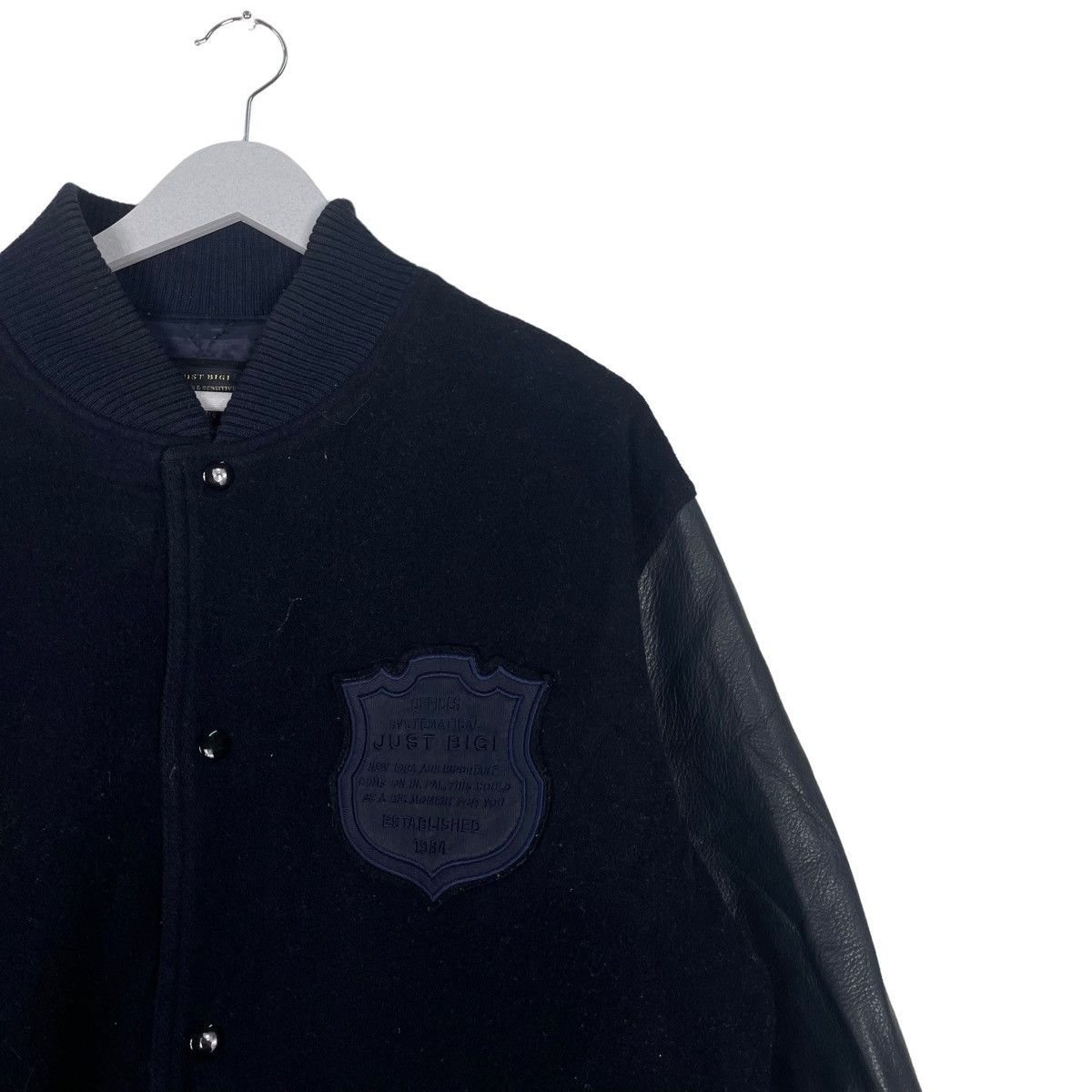 BIGI × Japanese Brand 💥90s BIGI OLD VARSITY ALL BLACK JACKET Size US L / EU 52-54 / 3 - 6 Thumbnail