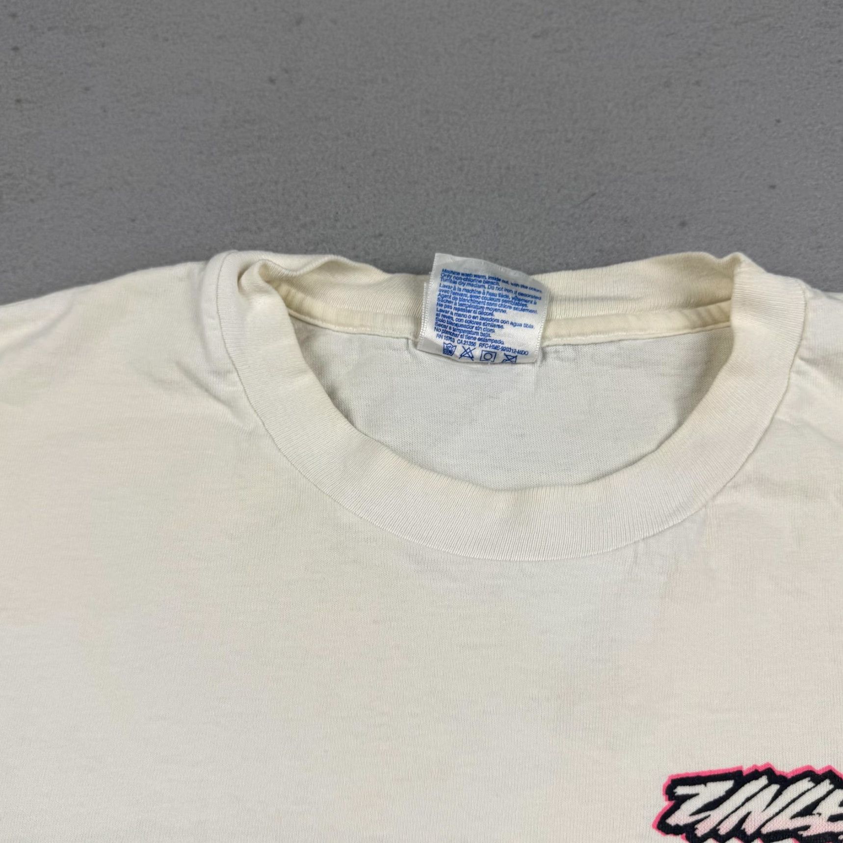 Hanes VINTAGE Unleashed 469 Shirt Mens Large White Hanes T-Shirt Racing Boat Graphic 90s Mens Size US L / EU 52-54 / 3 - 5 Thumbnail