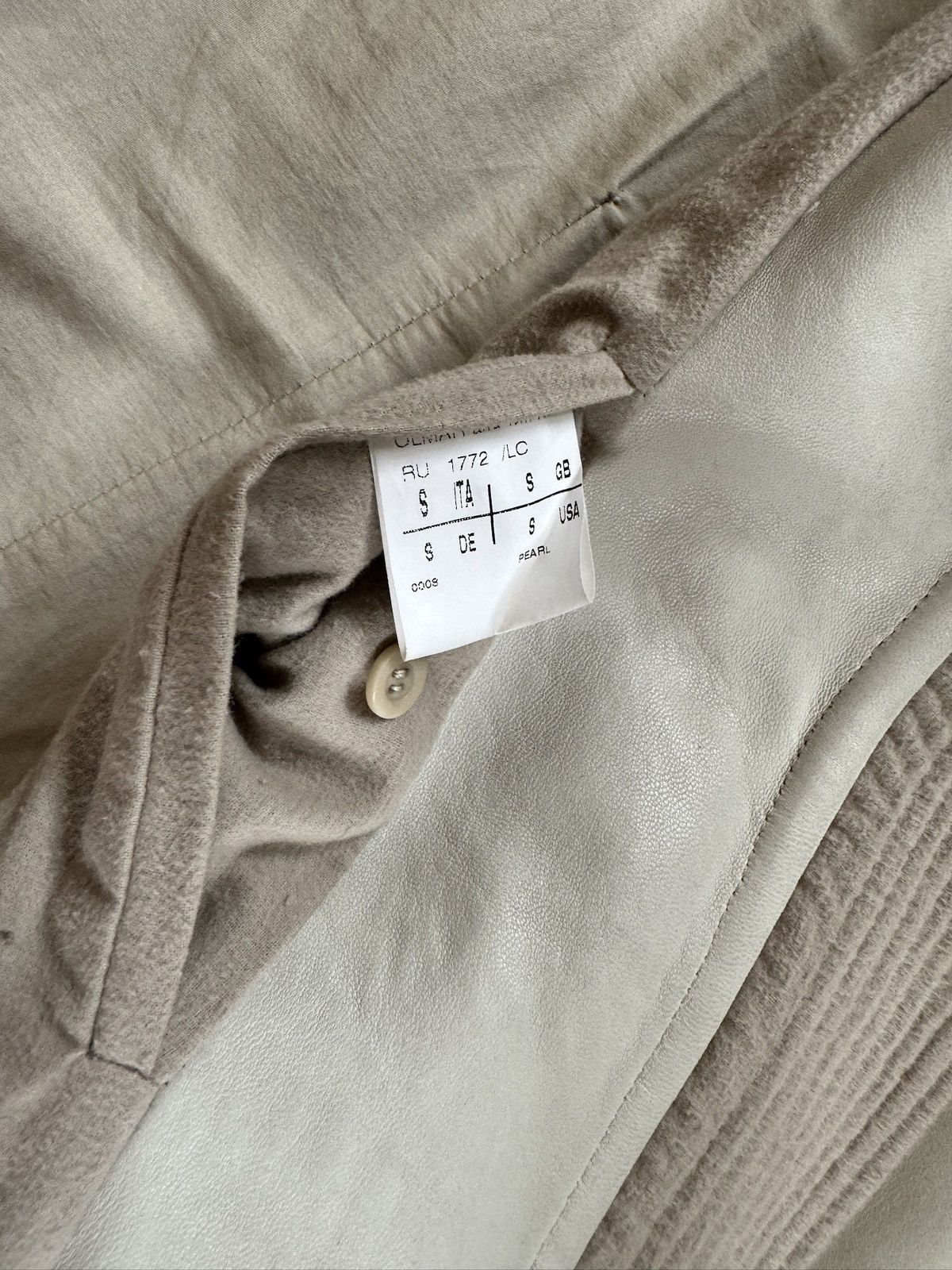Rick Owens Rick Owens White/Cream Leather Jacket (Rare) Size US M / EU 48-50 / 2 - 4 Thumbnail