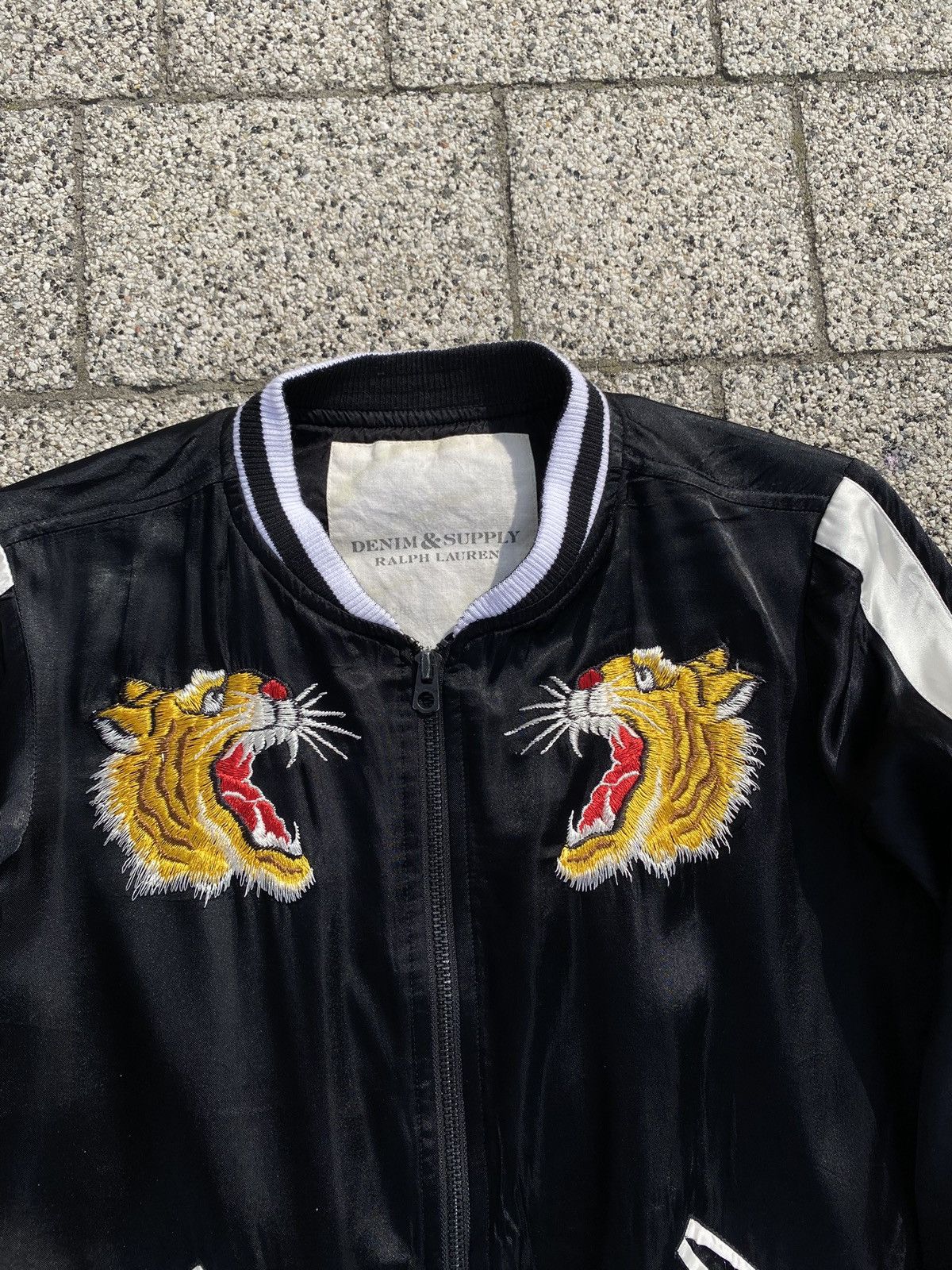Denim & Supply Ralph Lauren × Polo Ralph Lauren × Vintage Denim And Supply Ralph Lauren WMNS Bomber Tiger Jacket Size S / US 4 / IT 40 - 4 Thumbnail