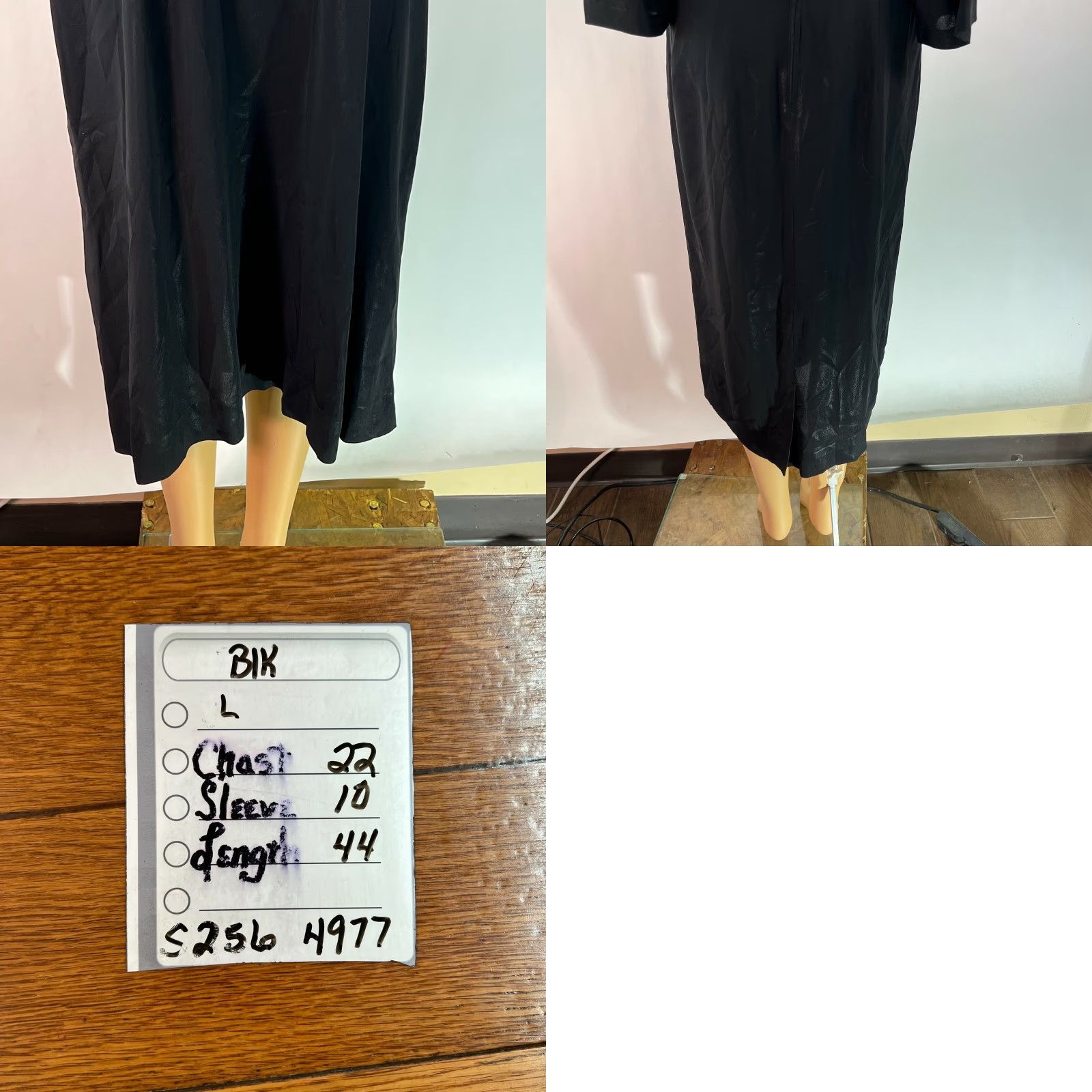 Vintage VINTAGE Floral A-Line Midi Dress Black Long Sleeve Crew Neck Back Zipper Size Large Women Size L / US 10 / IT 46 - 8 Thumbnail