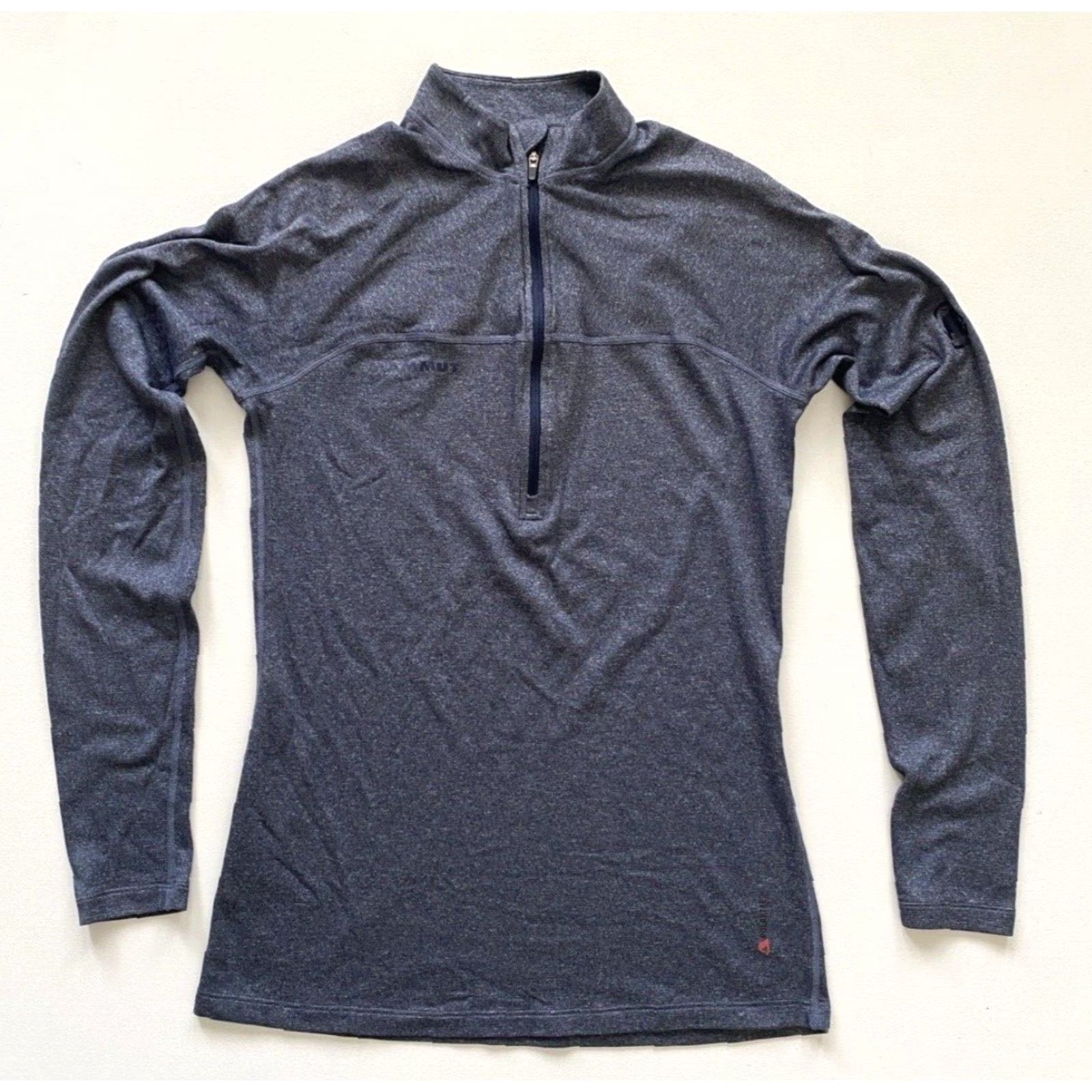 Mammut Mammut Men's T-Shirt Zip Half-Zip Long Sleeve Polartec Mid-layer Activewear Sz S Blue Logo Size US S / EU 44-46 / 1 - 3 Thumbnail