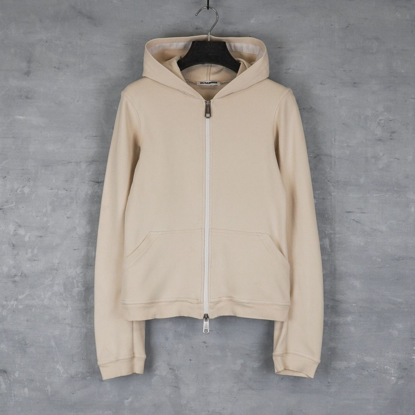 Jil Sander Jil sander beige double zip back logo hoodie sweatshirt Size S / US 4 / IT 40 - 1 Thumbnail