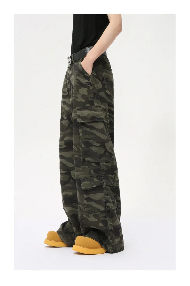 Japanese Brand Camo Cargo Jeans With Pockets Relaxed Fit Size US 34 / EU 50 - 7 Thumbnail