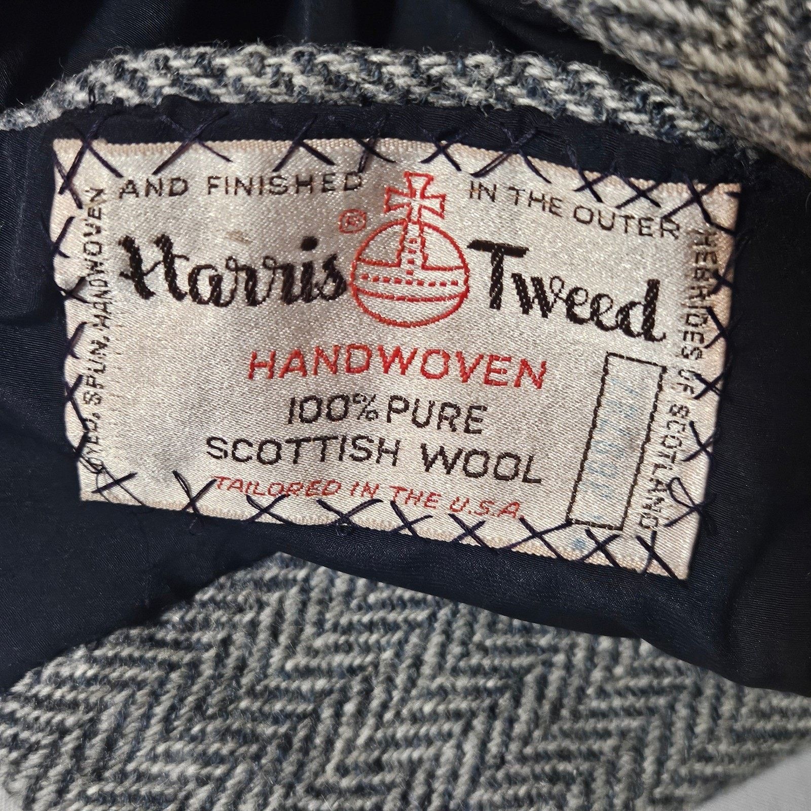 Harris Tweed Harris Tweed Blazer Mens 40 Scottish Wool Herringbone USA Size 40R - 3 Thumbnail