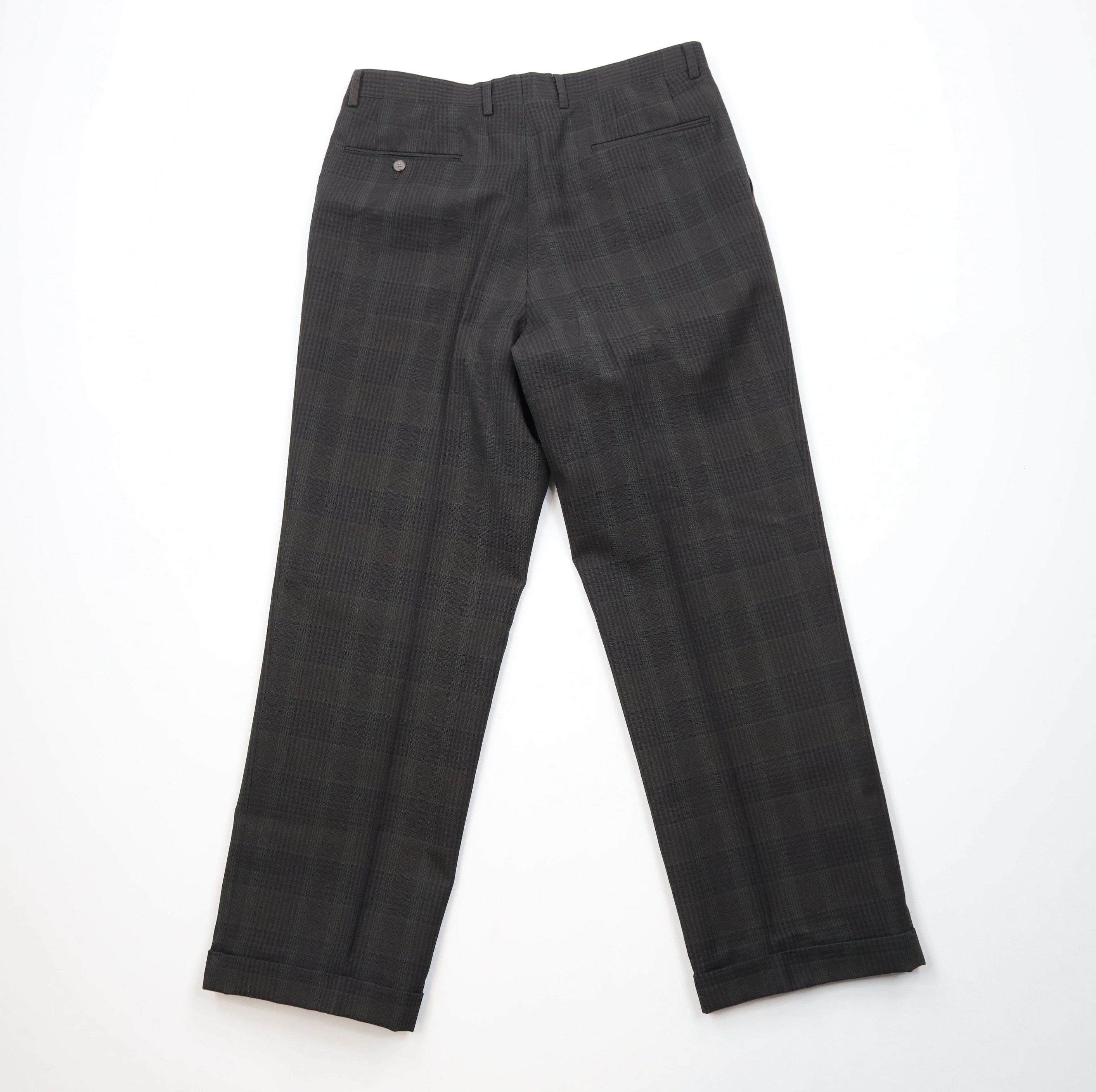 Vintage Vintage 90s Streetwear Cuffed Wide Leg Chino Pants Plaid Size US 32 / EU 48 - 8 Thumbnail