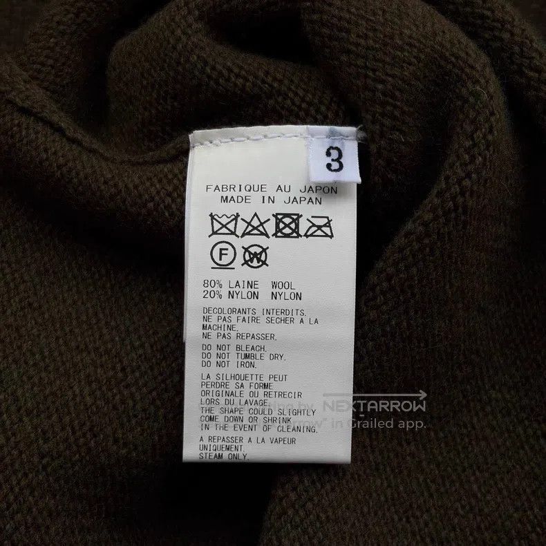 Yohji Yamamoto YOHJI YAMAMOTO Wave Collar Olive Green Sweater Size US L / EU 52-54 / 3 - 7 Thumbnail