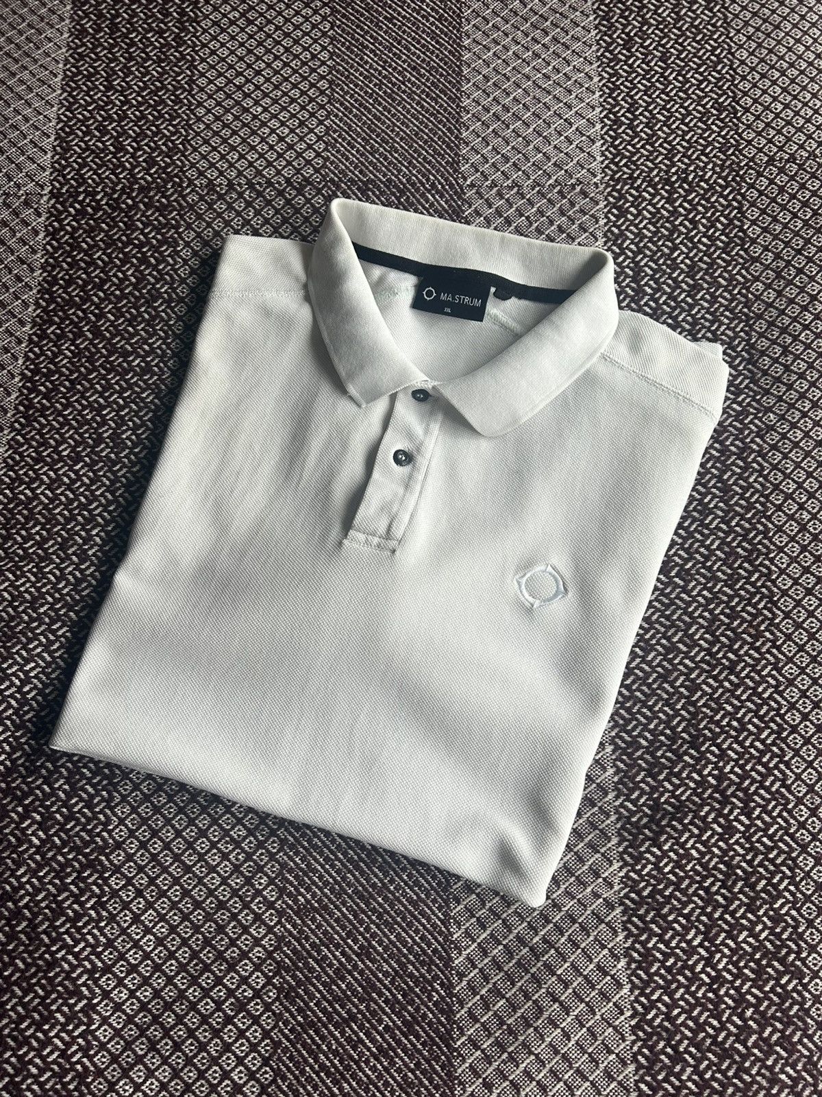 MA.STRUM × Vintage MA.STRUM White Polo Shirt Luxury Streetwear Style Size XXL Size US XXL / EU 58 / 5 - 16 Thumbnail