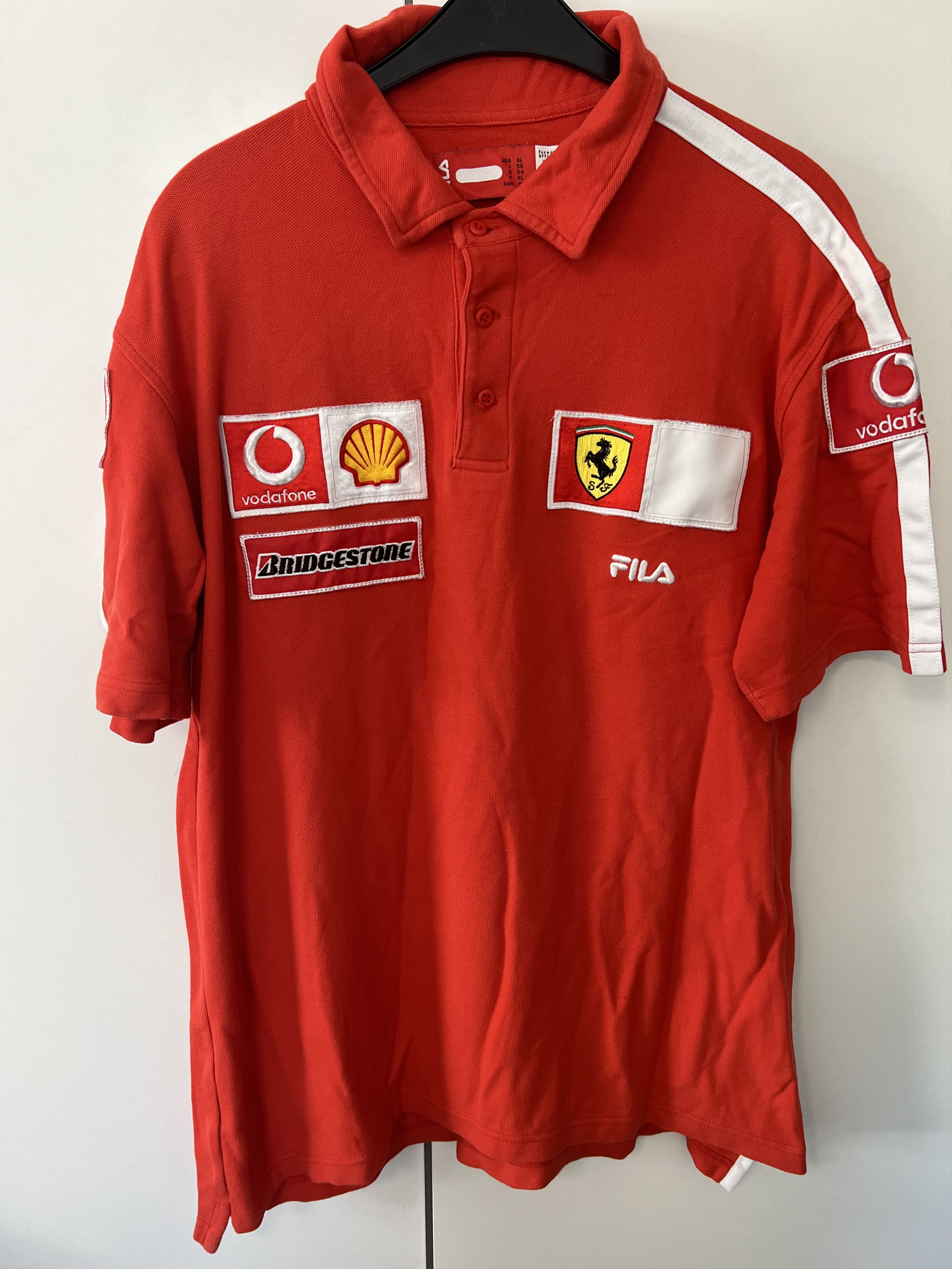 Ferrari Vintage Fila Scuderia Ferrari F1 Racing Team Poloshirt Size US XL / EU 56 / 4 - 3 Thumbnail