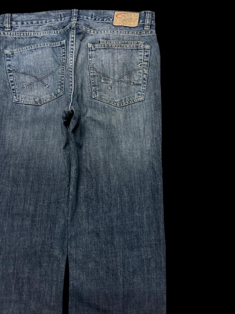 Japanese Brand BAGGY Guga 🇯🇵 Jeans Rusty Mudwash Sick Style Distressed Jean Size US 33 - 16 Thumbnail