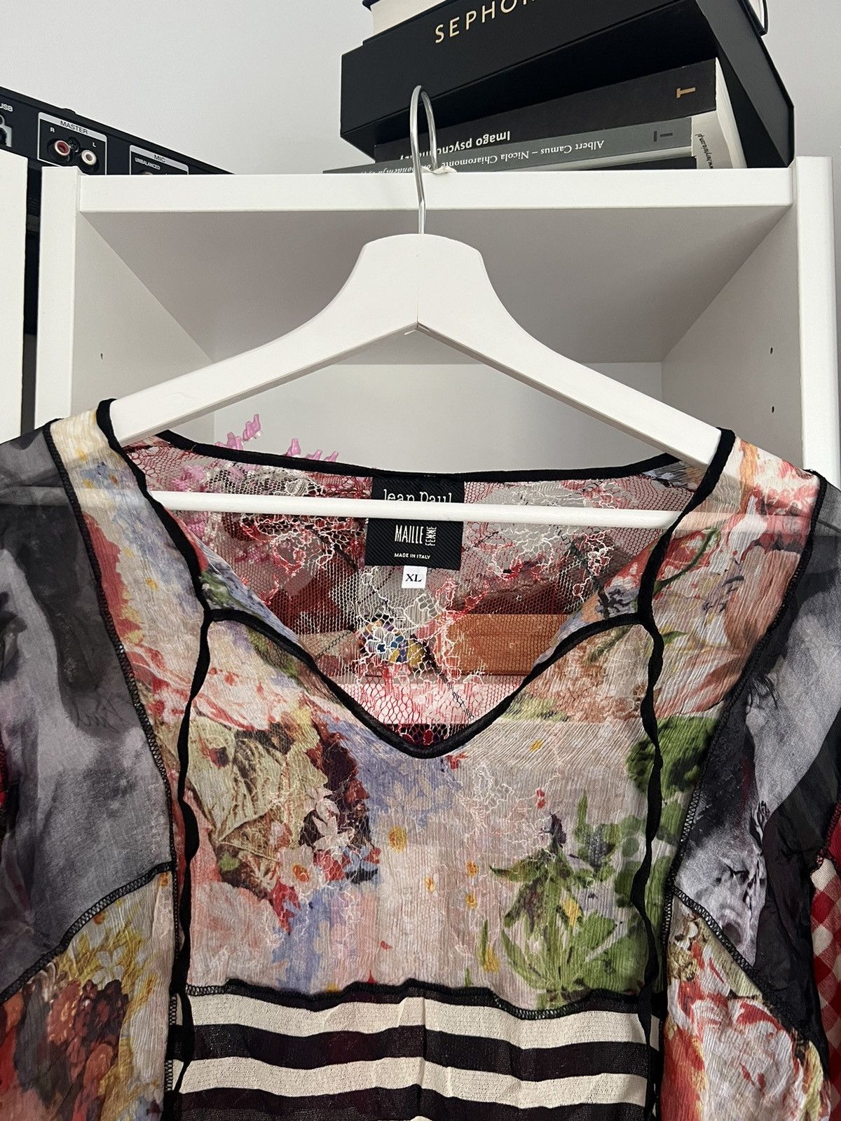 Jean Paul Gaultier × Vintage Vintage 90s jean paul gaultier patchwork mesh top XL JPG Size XL / US 12-14 / IT 48-50 - 7 Thumbnail