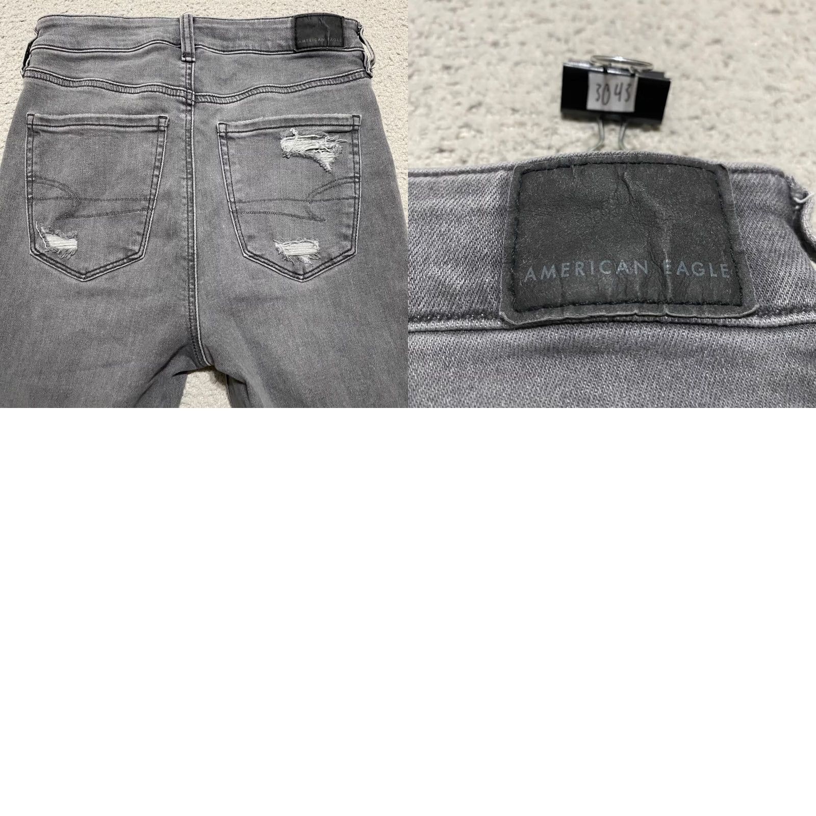 American Eagle Outfitters American Eagle Outfitters Jeans Womens 4 Gray High Rise Jegging Distressed Raw Hem Denim Size 27" / US 4 / IT 40 - 9 Thumbnail