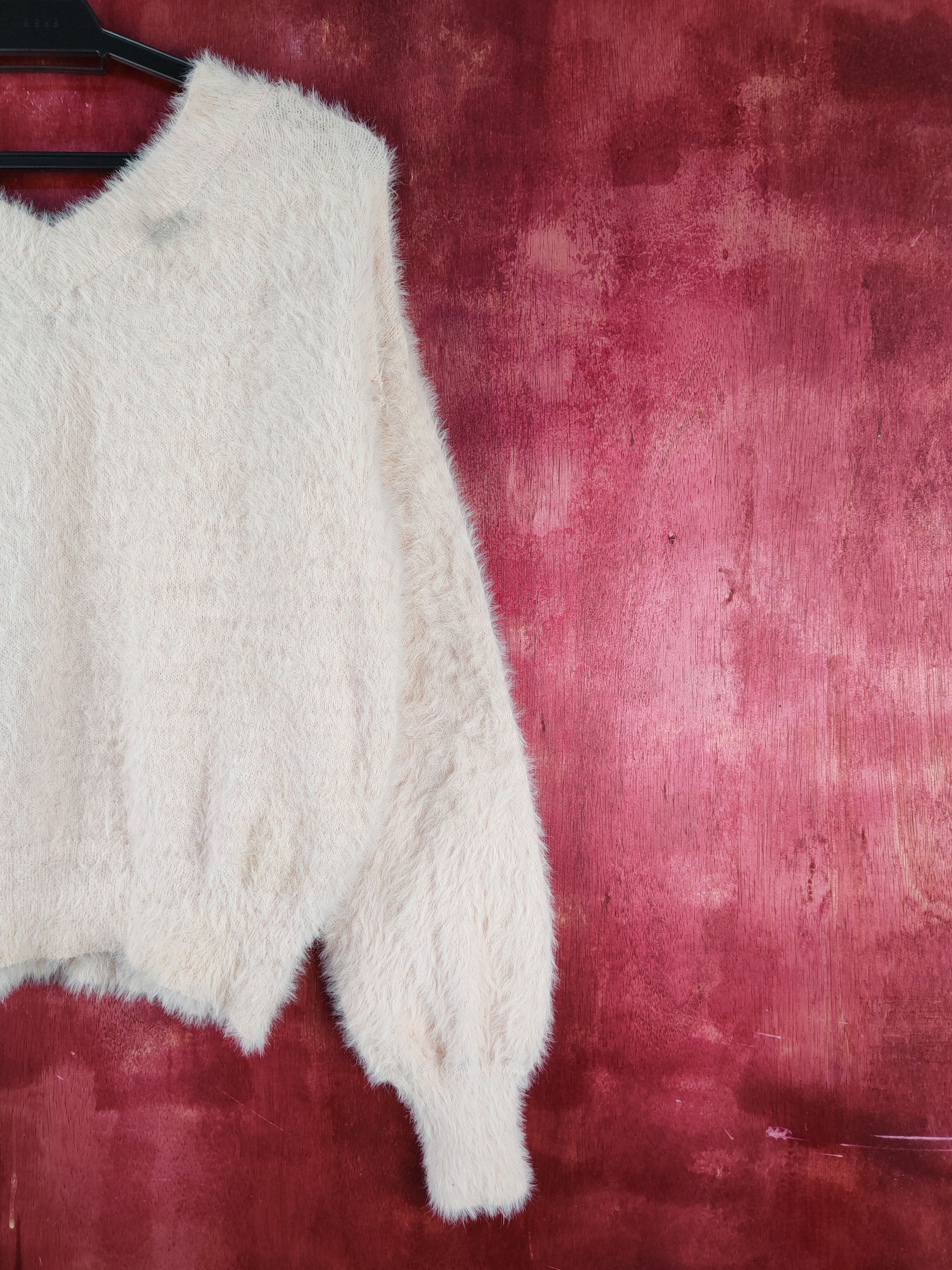 Homespun Knitwear Pinky Orange Shag Shaggy Fur Mohair Knitwear #S2108 Size M / US 6-8 / IT 42-44 - 10 Thumbnail