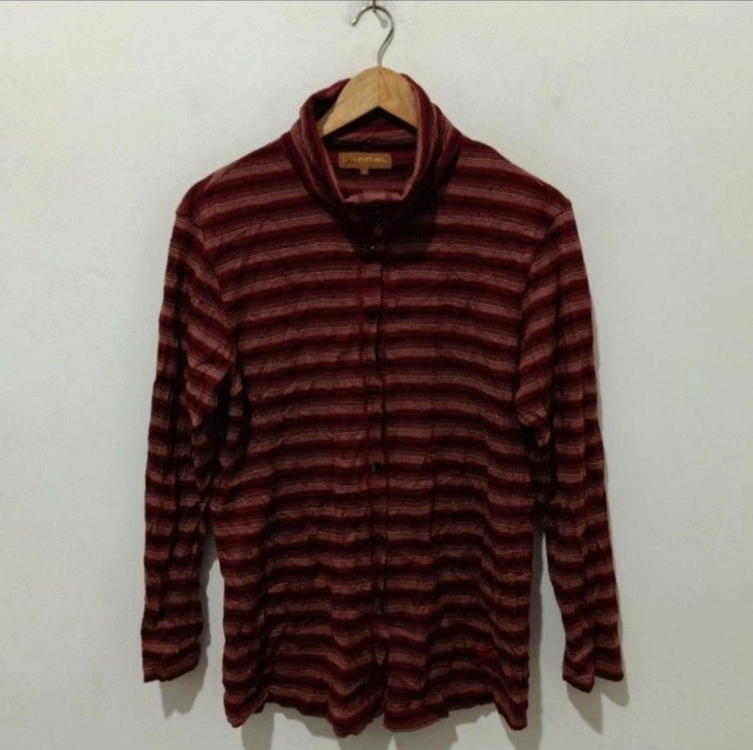 Lancel LANCEL Paris turtleneck striped tshirt Made in Japan Size US M / EU 48-50 / 2 - 1 Thumbnail