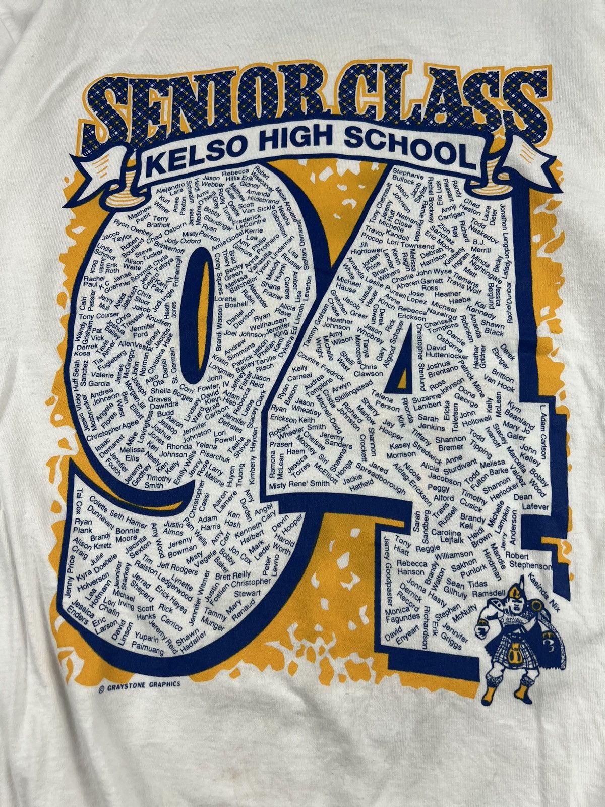 Vintage Vintage USA Kelso High School 1994 Single Stitch Tee Shirt Size US L / EU 52-54 / 3 - 5 Thumbnail