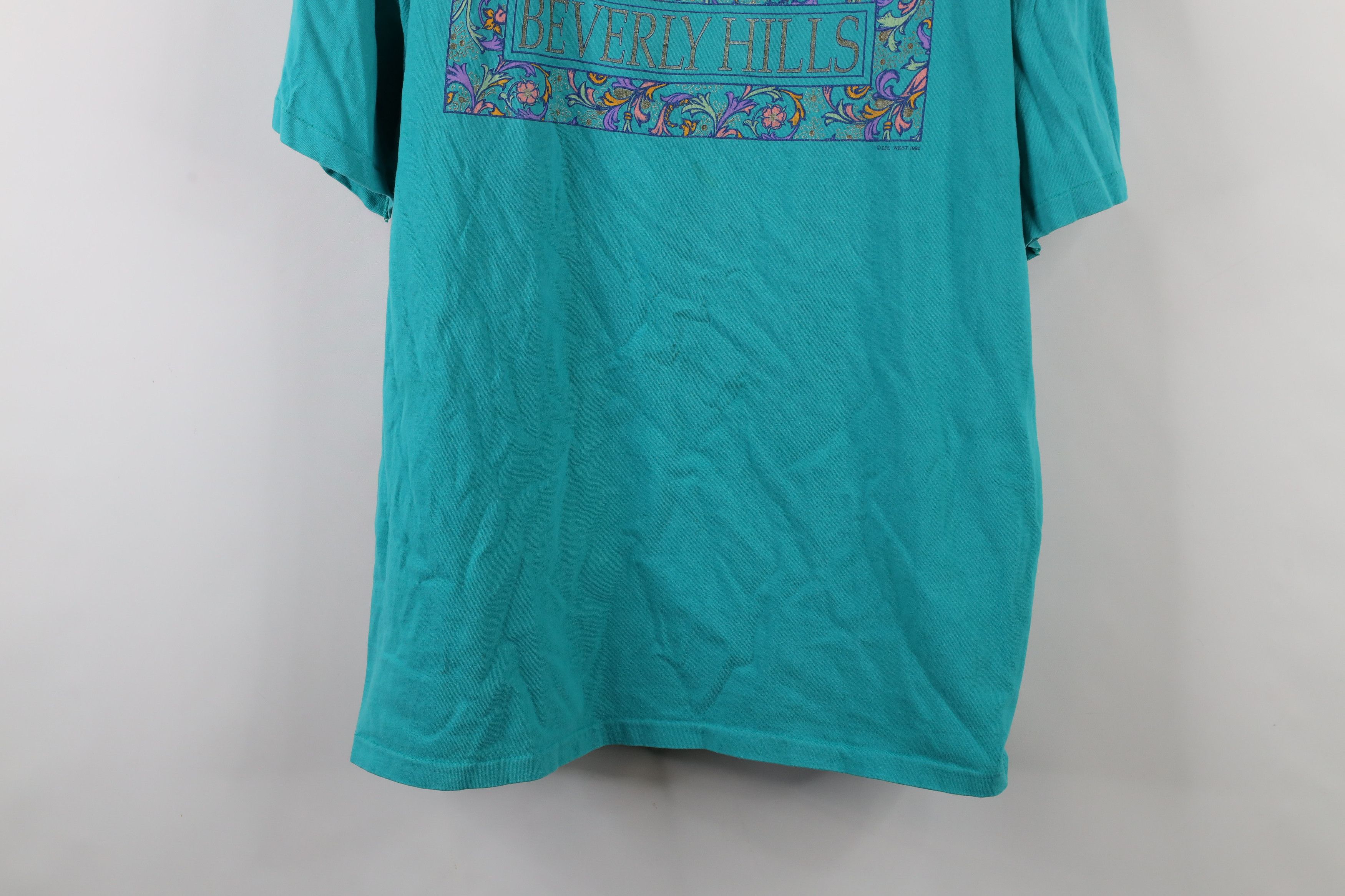 Vintage Vintage 90s Streetwear Flower Beverly Hills T-Shirt USA Size XL / US 12-14 / IT 48-50 - 3 Thumbnail