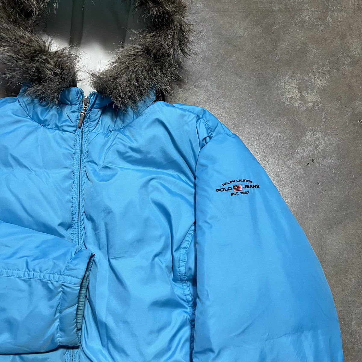 Polo Ralph Lauren Vintage Polo Ralph Lauren Puffer Jacket Fur Hood Down Filled Size L / US 10 / IT 46 - 5 Thumbnail