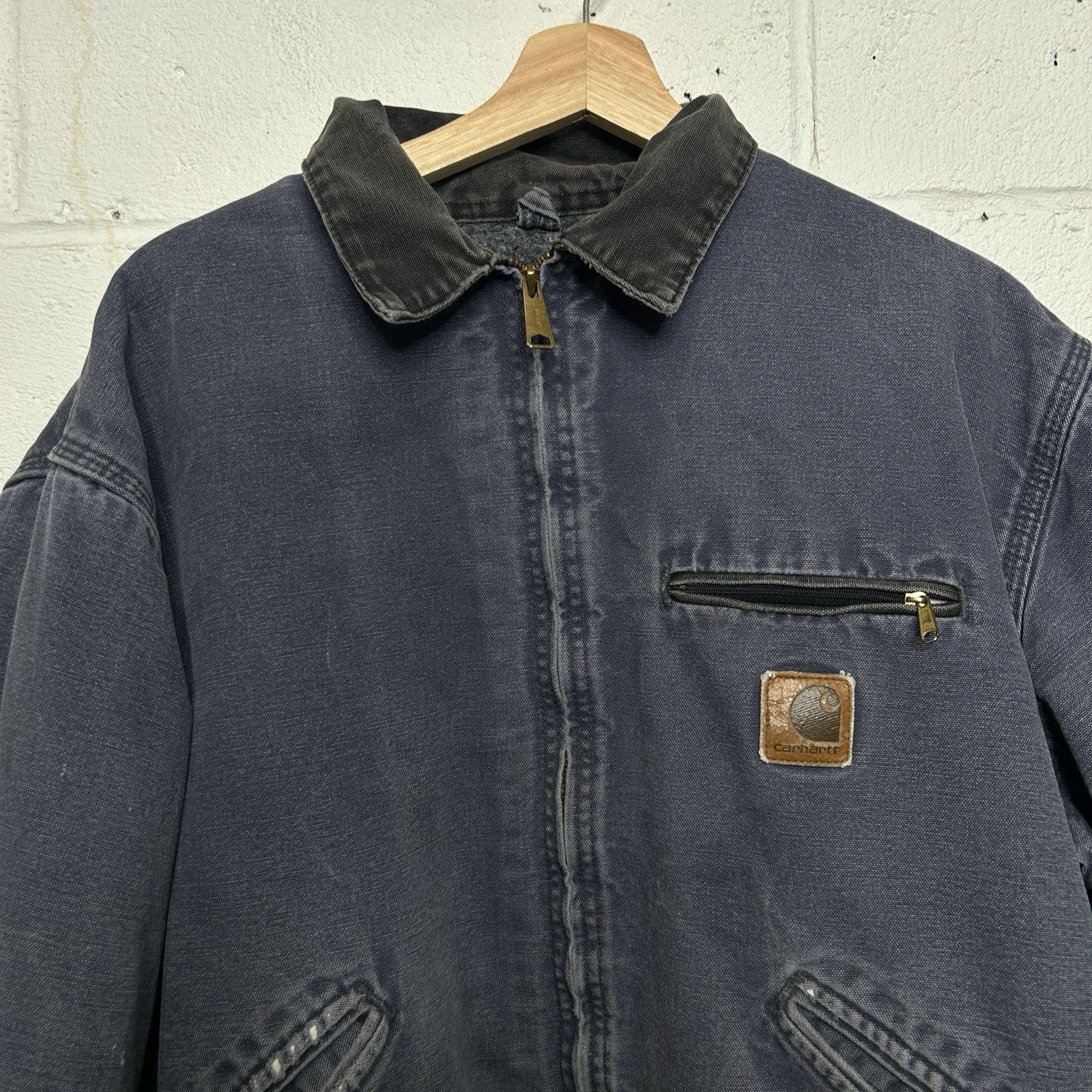 Carhartt Vintage Carhartt Blanket-Lined Detroit Jacket “Petrol” J64 Size US XL / EU 56 / 4 - 3 Thumbnail