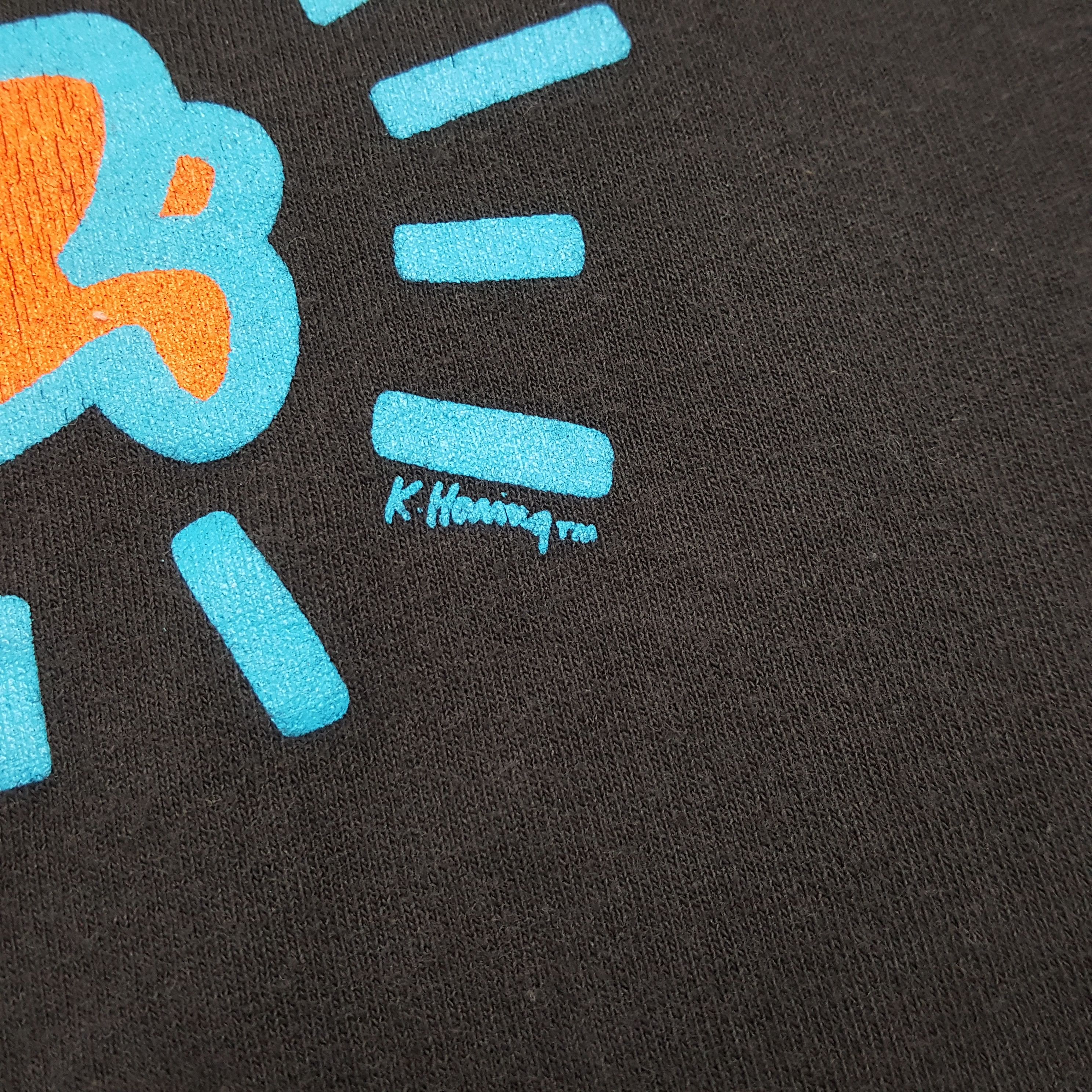 Keith Haring × Vintage Vintage KEITH HARING American Art Artist Promo T-Shirts Size US L / EU 52-54 / 3 - 6 Thumbnail