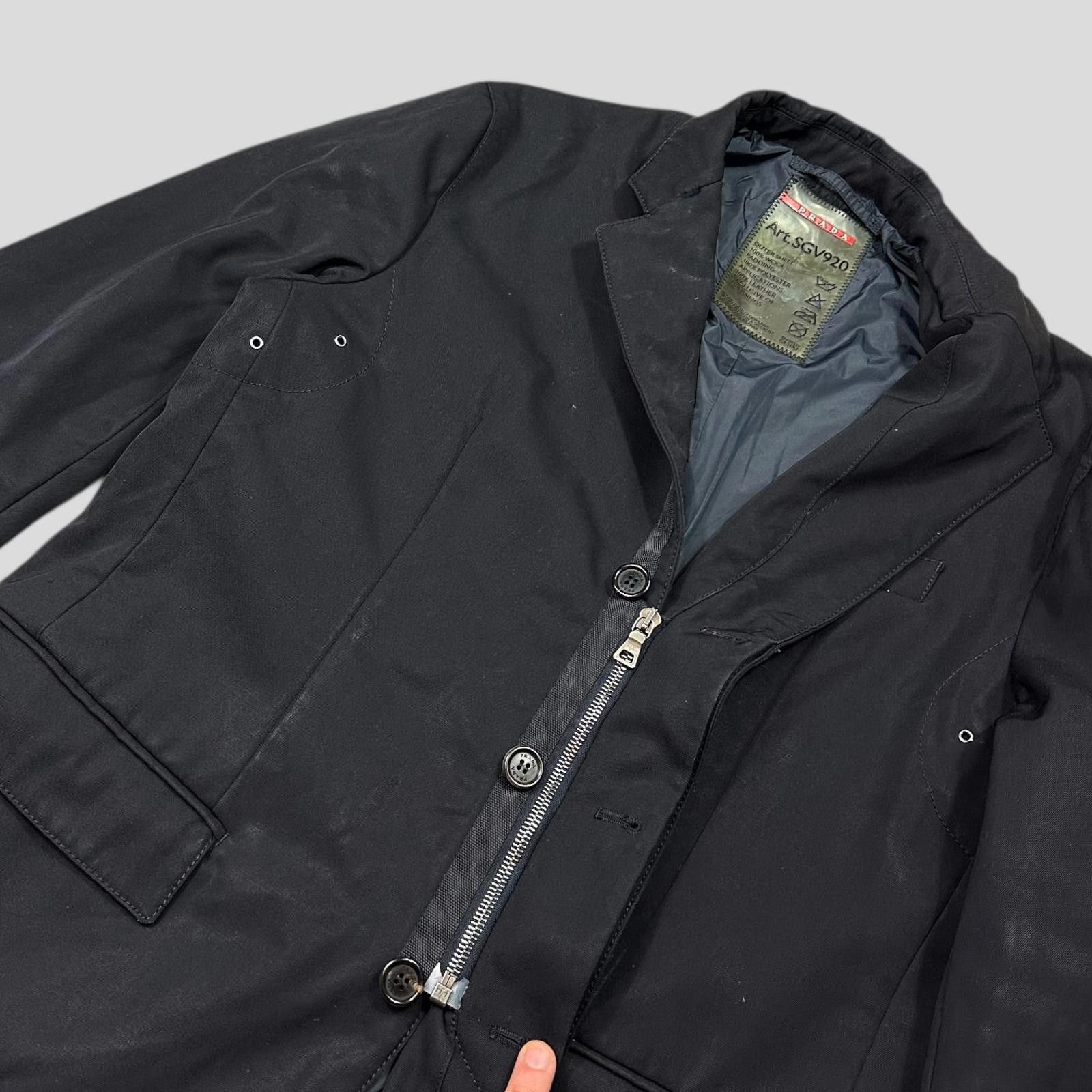 Prada Prada Sport 2007 Wool + Leather Modular Blazer Jacket IT54 L Size US L / EU 52-54 / 3 - 6 Thumbnail
