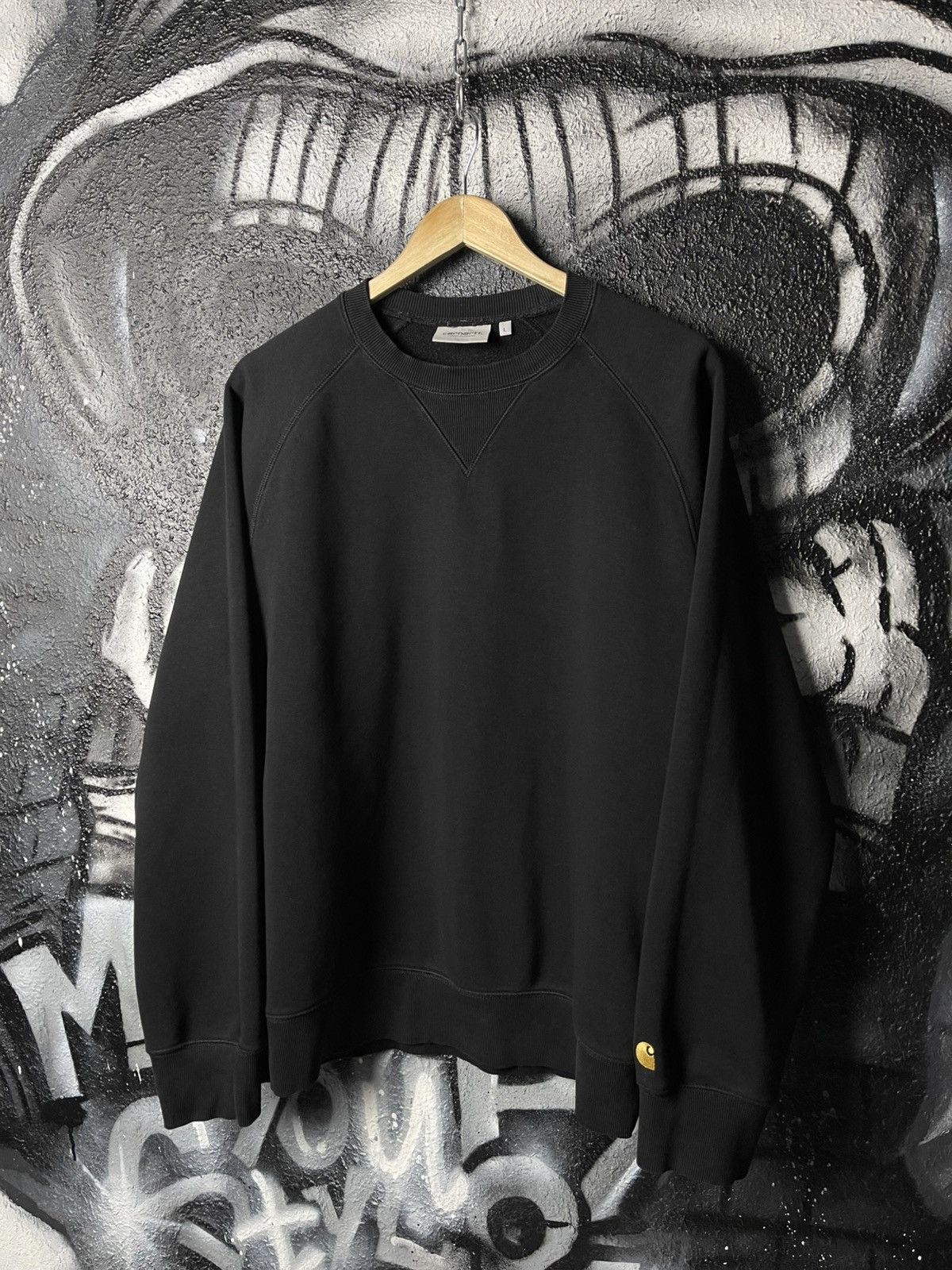 Carhartt Carhartt WIP Chase Sweat Black Basic Sweatshirt Men’s Size L Size US L / EU 52-54 / 3 - 1 Thumbnail