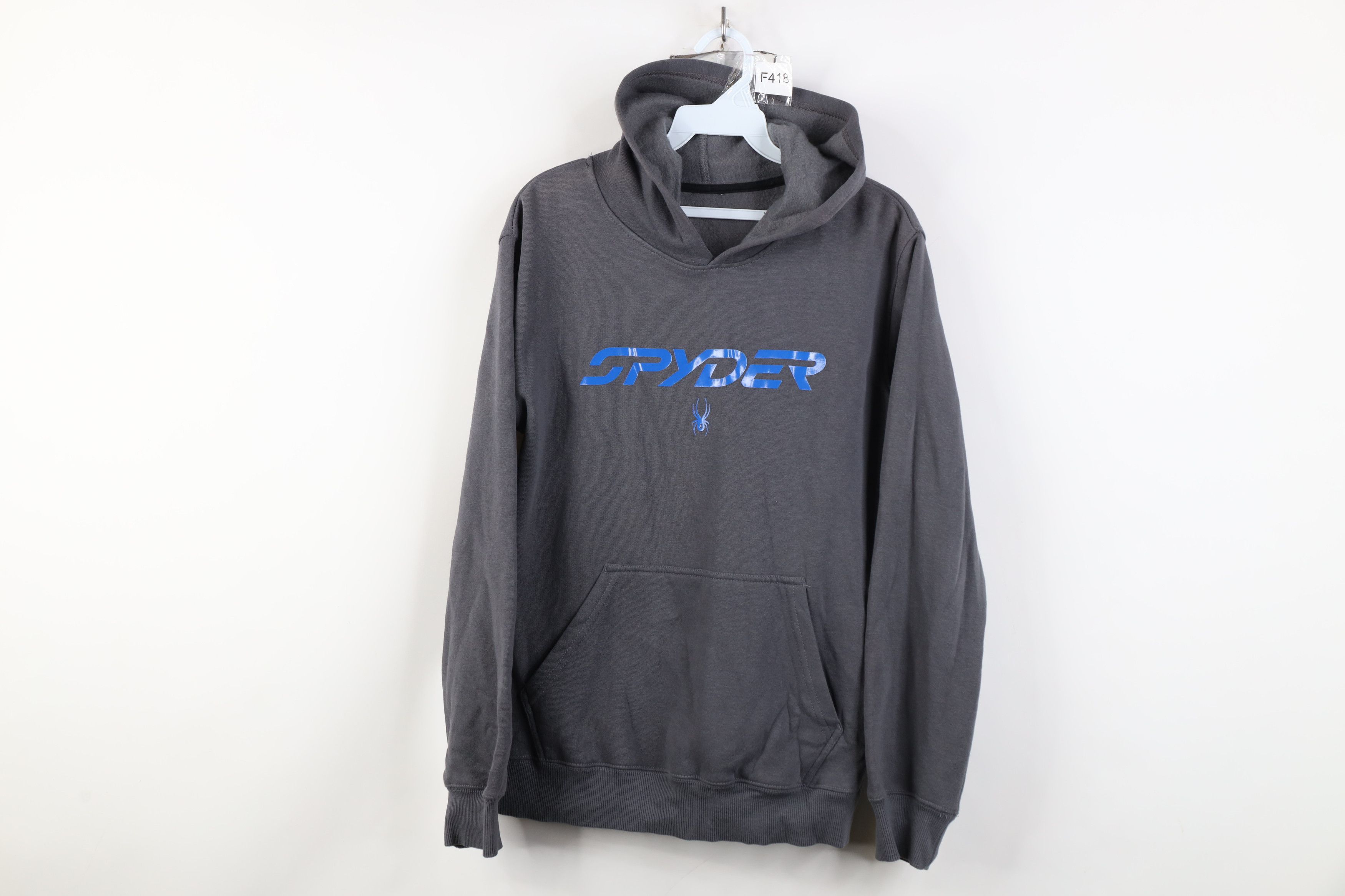 Spyder Vintage Y2K Spyder Spell Spider Logo Hoodie Sweatshirt Gray Size US S / EU 44-46 / 1 - 1 Thumbnail
