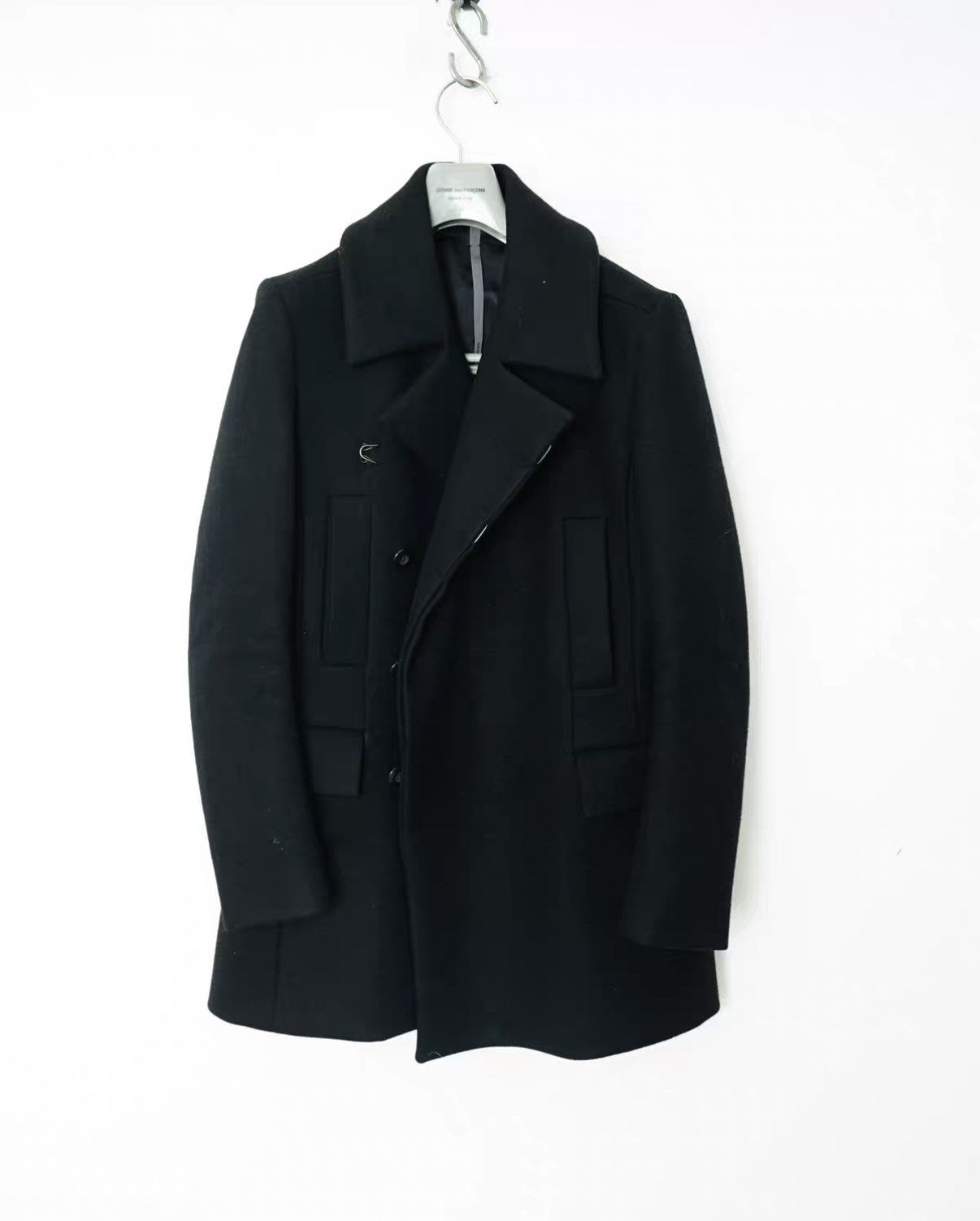 Kazuyuki Kumagai Attachment Kazuyuki Fall/Winter Wool Structured Mid-Length Coat Size US S / EU 44-46 / 1 - 2 Thumbnail