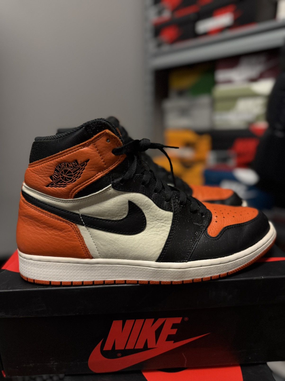 Jordan Brand × Nike Nike Jordan 1 High Shattered Backboard OG Size 12 Size US 12 / EU 45 - 1 Thumbnail