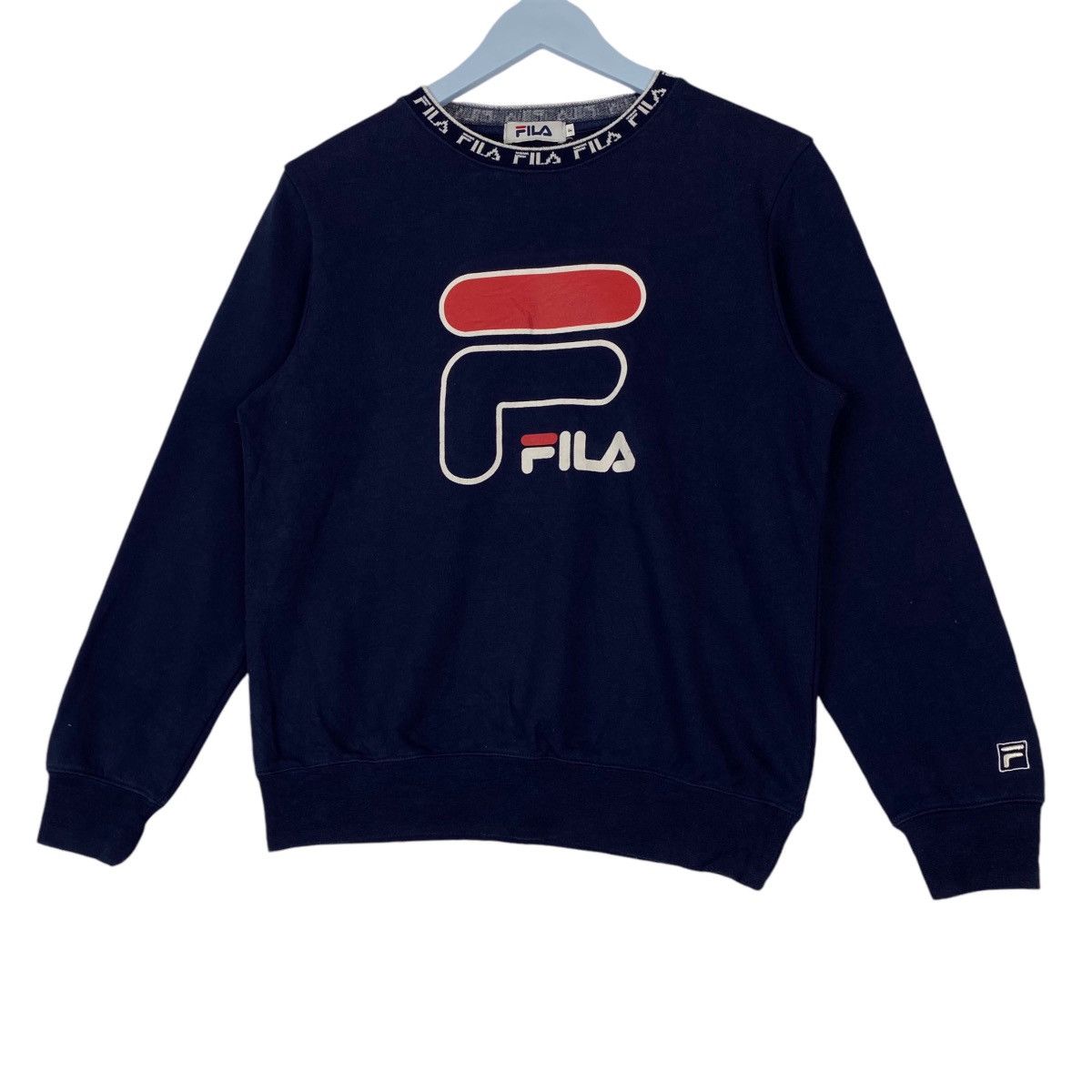 Fila × Vintage Vintage Fila Printed Logo Navy Blue Pullover Jumper Size S Size US S / EU 44-46 / 1 - 2 Thumbnail