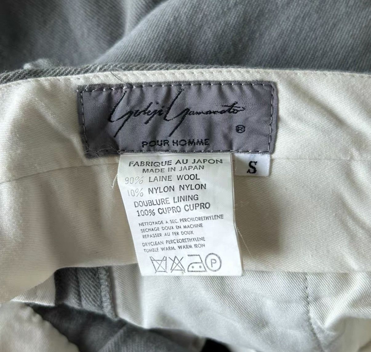 Yohji Yamamoto Yohji Yamamoto Blue-Gray Side Stripe Wool Dress Pants K4 Size US 32 / EU 48 - 6 Thumbnail