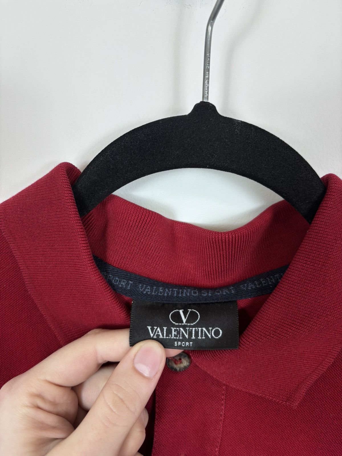 Valentino Valentino Sport Vintage Men’s Red Long Sleeve Polo Shirt Size US M / EU 48-50 / 2 - 9 Thumbnail