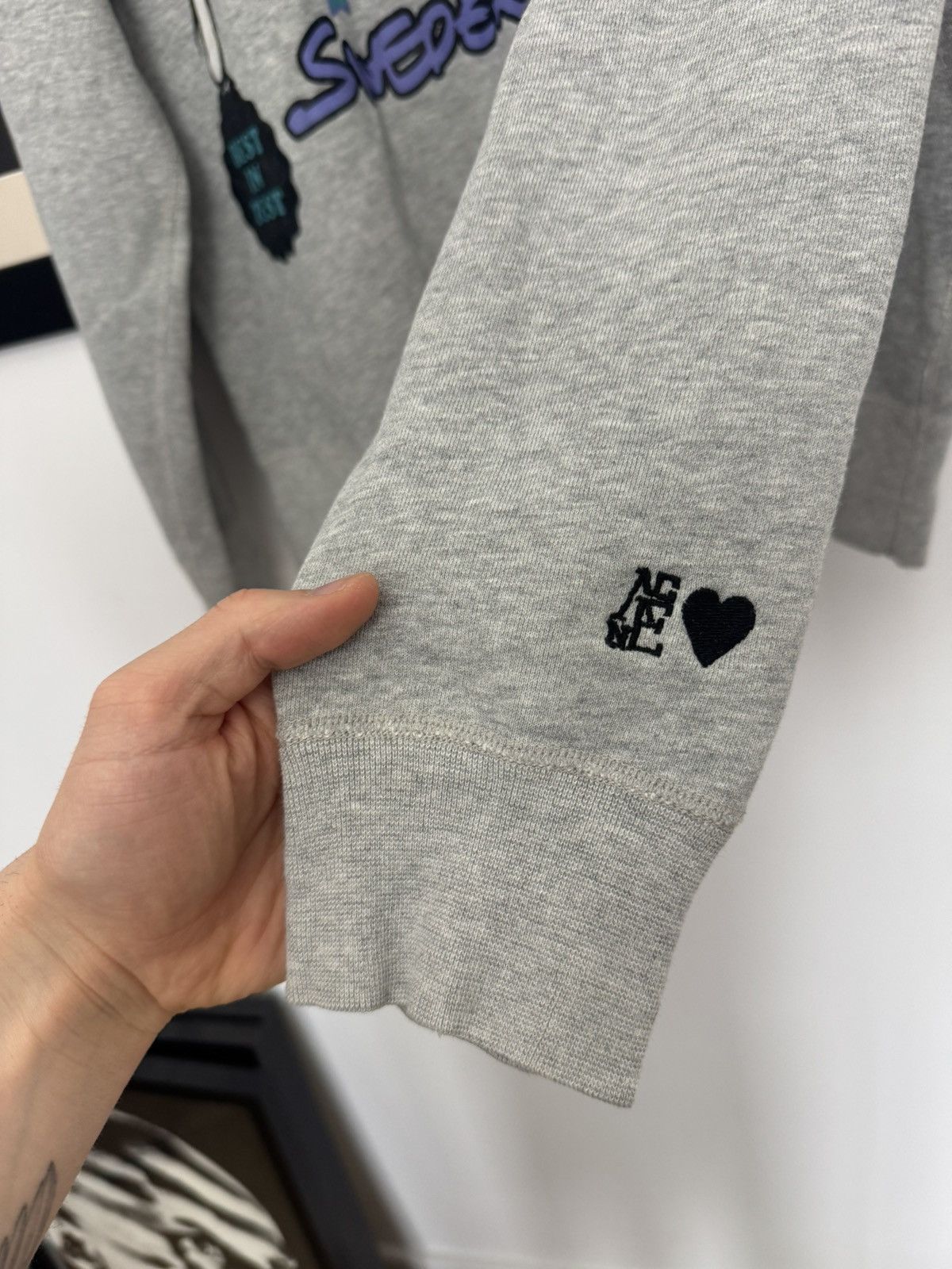 Acne Studios Acne Studios SS13 Collage Detroit sweatshirt city surf grey Size US L / EU 52-54 / 3 - 4 Thumbnail