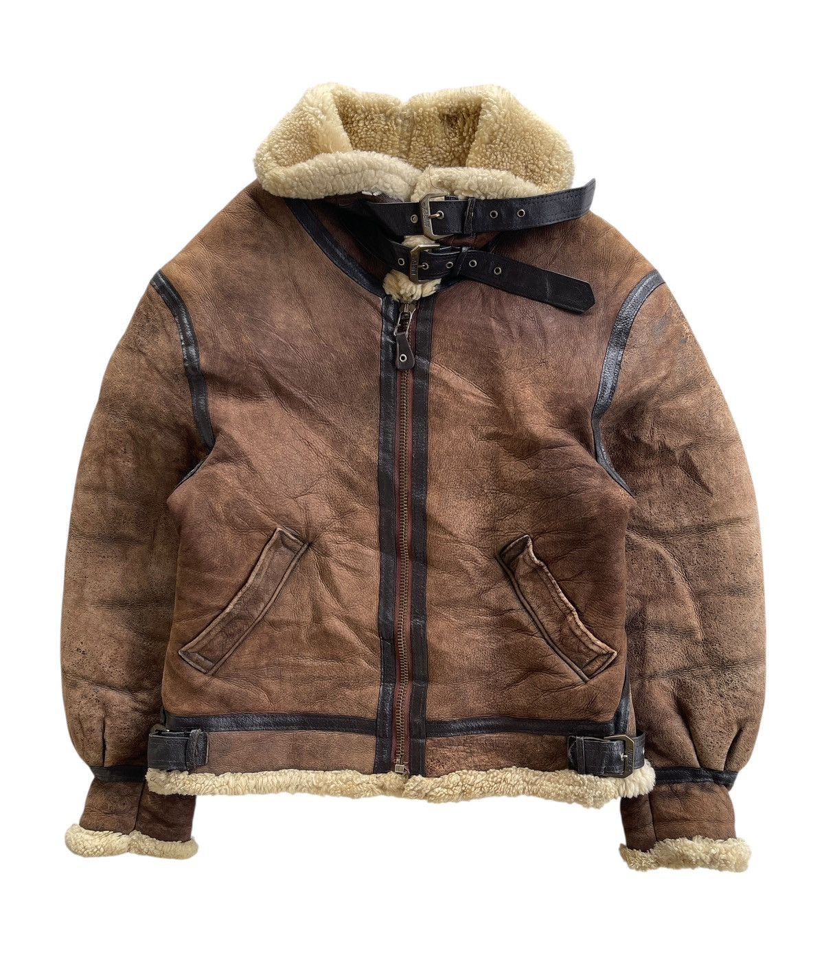 ＡＶＩＲＥＸ　Ｂ－３　３８ Avirex Type B-3 Sheepskin Shearling Jacket (size 38)