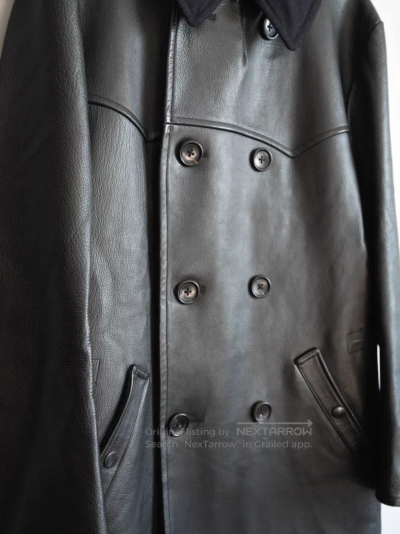 Yohji Yamamoto YOHJI YAMAMOTO Double-breasted Buffalo Leather Jacket Size US M / EU 48-50 / 2 - 4 Thumbnail