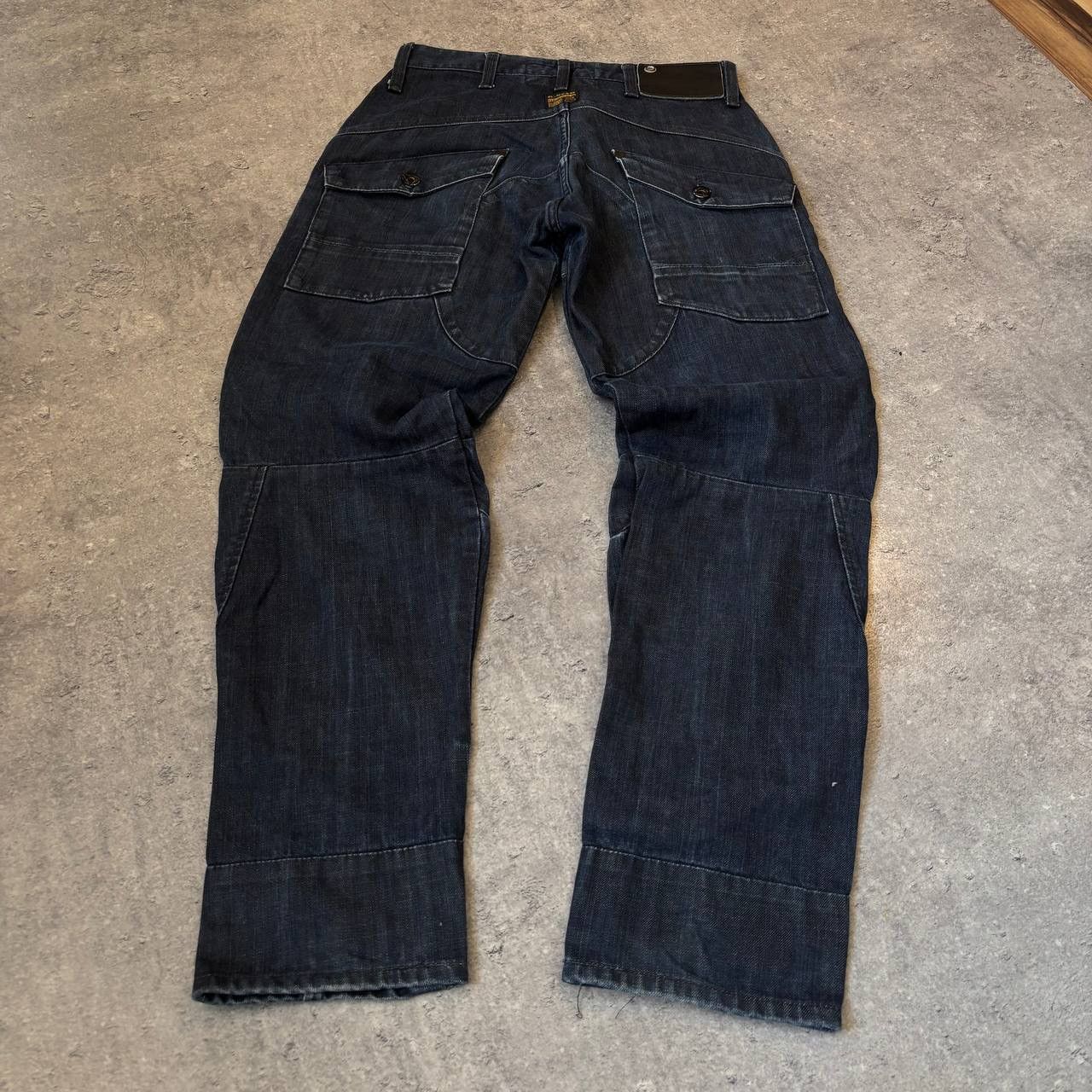 G-Star × Vintage Y2k G-Star Raw Denim Biker Cargo Pants Size US 29 - 2 Thumbnail