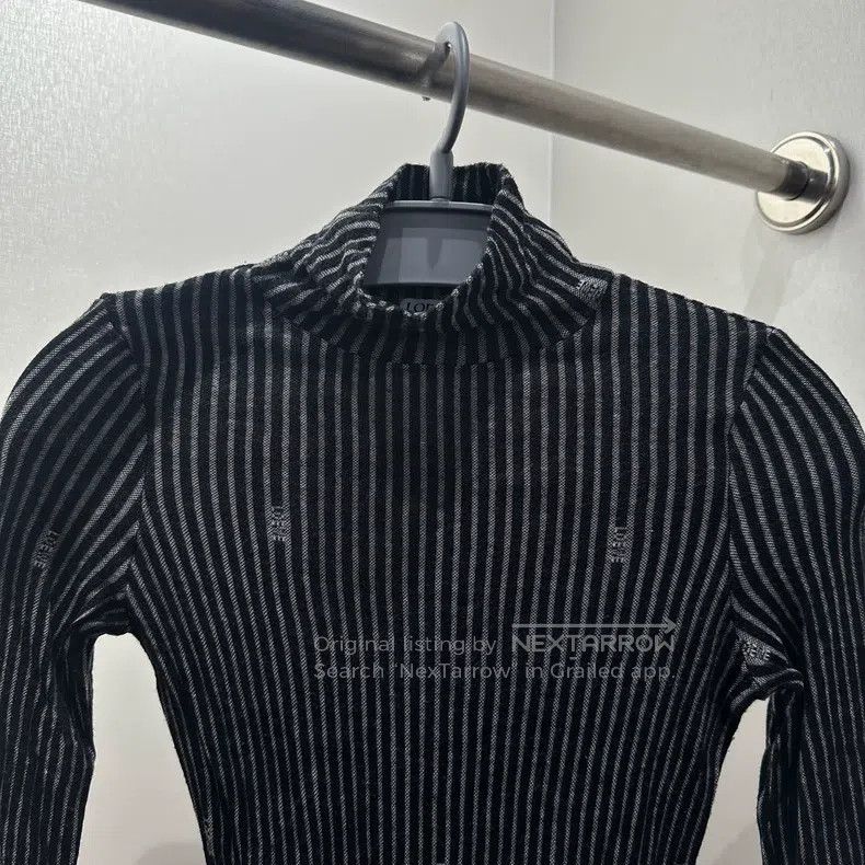 Loewe Loewe Striped High-Neck Logo Knit Top Size XS / US 0-2 / IT 36-38 - 6 Thumbnail