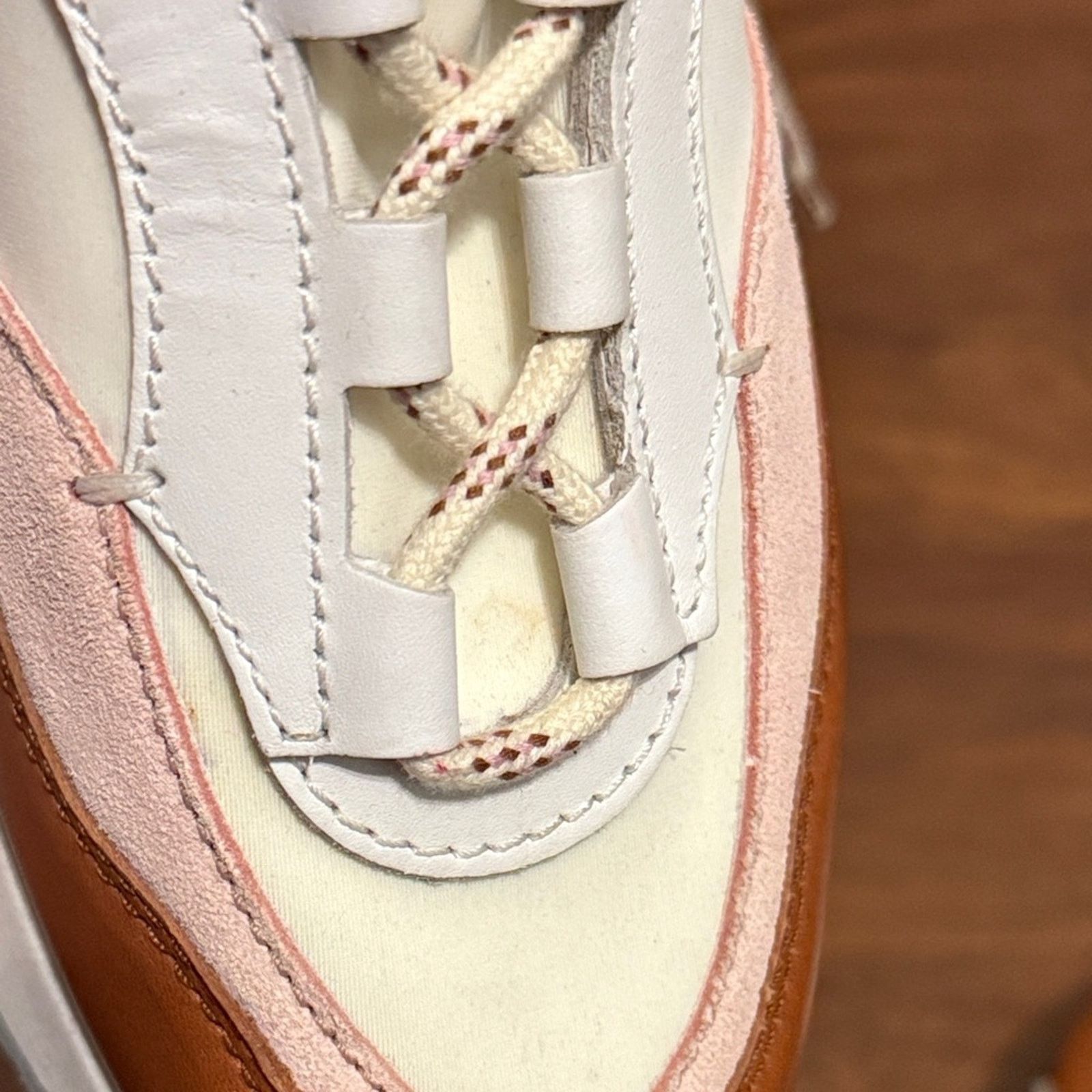 Salvatore Ferragamo Salvatore Ferragamo Indy Bianco Leather Suede Chunky Sneaker Size US 6 / IT 36 - 9 Thumbnail