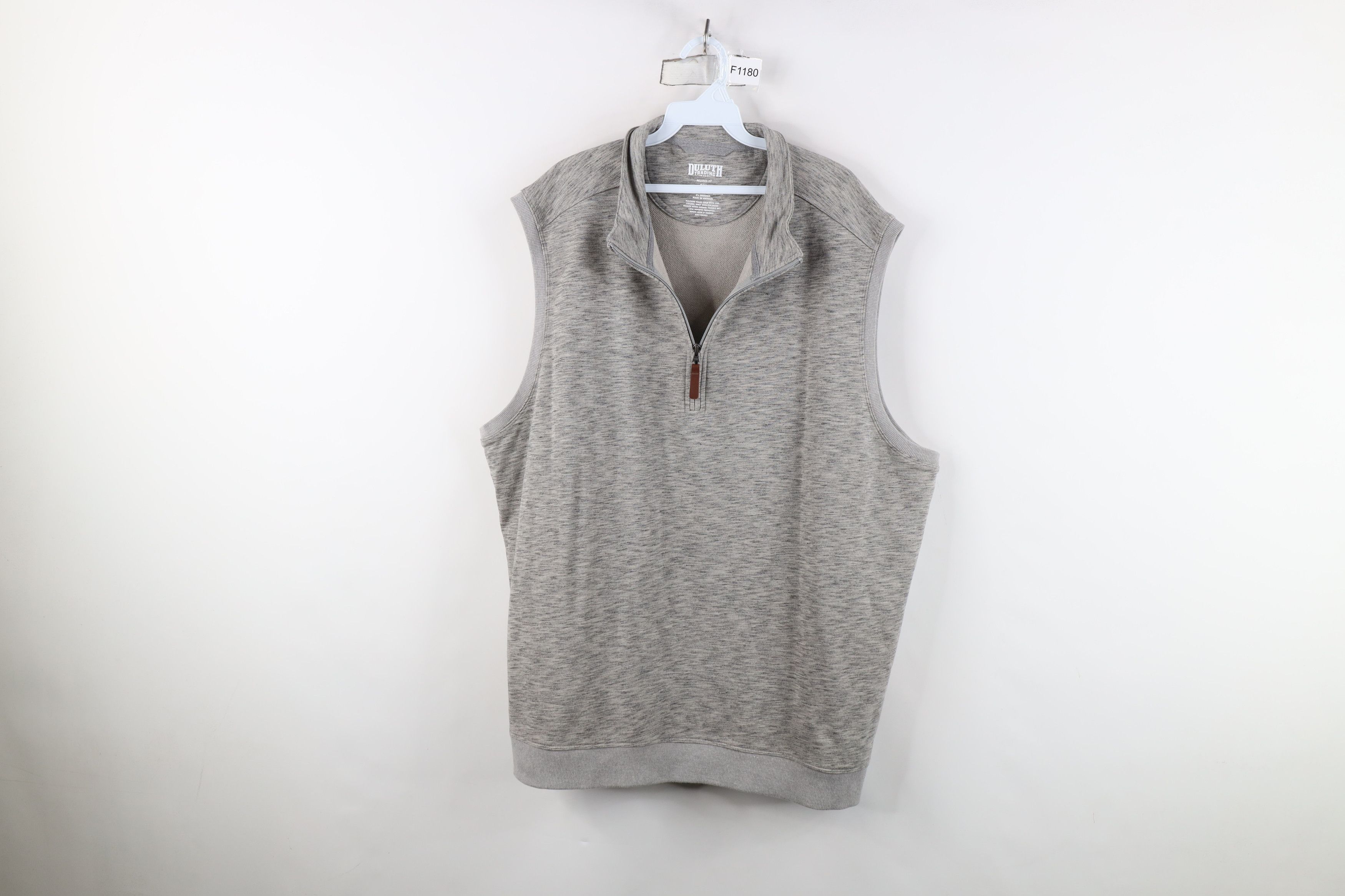 Duluth Trading Company Duluth Trading Co French Terry Half Zip Sweater Vest Gray Size US XXL / EU 58 / 5 - 1 Thumbnail