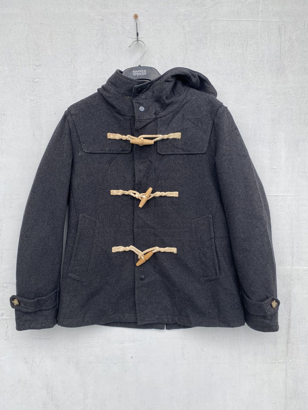 Denime × Japanese Brand × Kapital JAPAN BRAND DENIME DUFFEL COAT WITH HOODIES WOOL JACKET Size US M / EU 48-50 / 2 - 1 Thumbnail