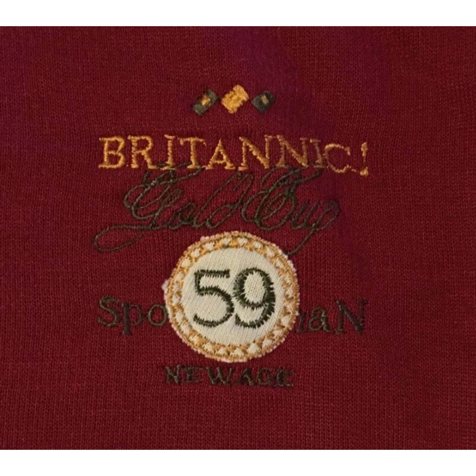 Vintage VINTAGE 90s Britannic Gold Cup Faded Boxy Sweatshirt S M Red Golf College Hoodie Mens Size US S / EU 44-46 / 1 - 2 Thumbnail