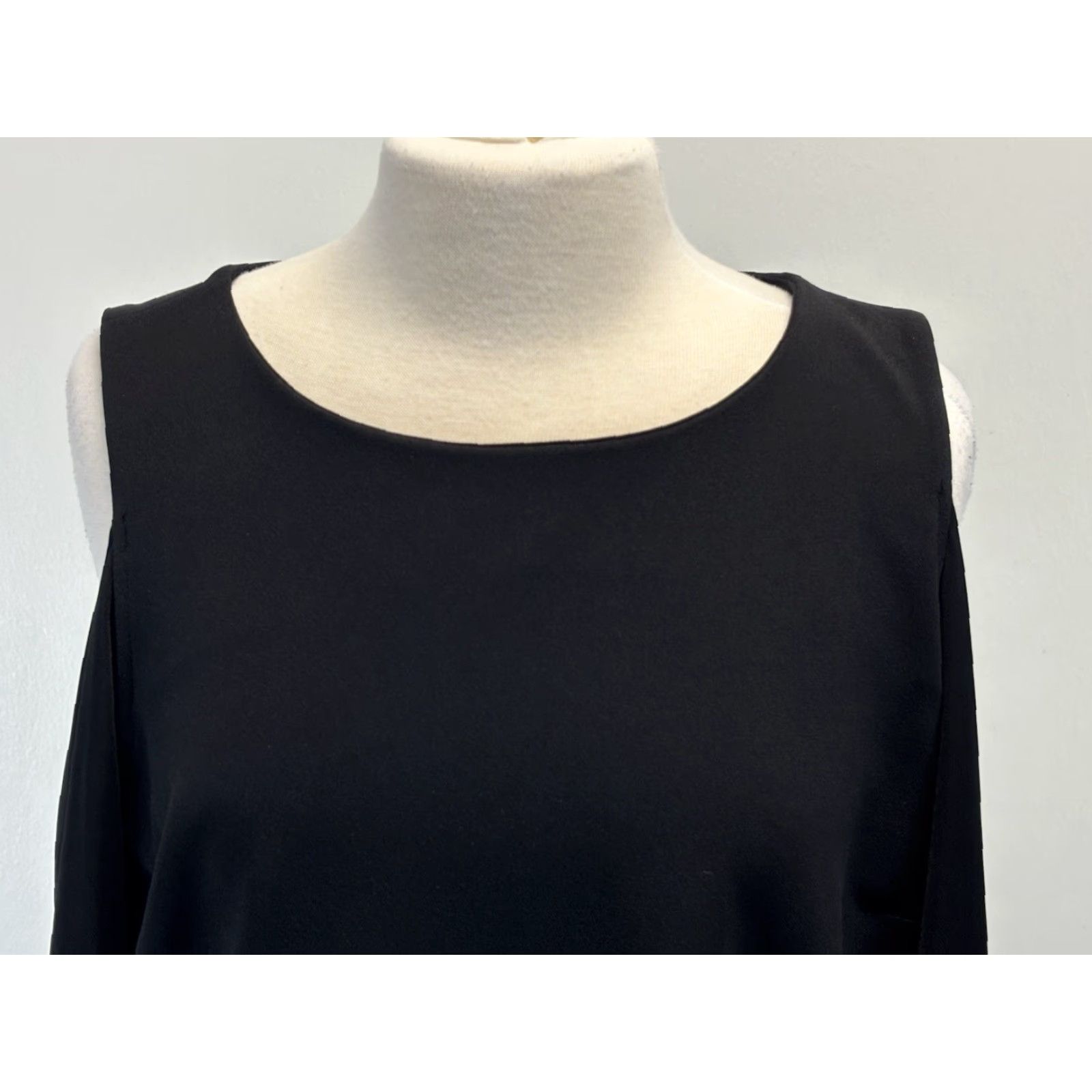 Vintage Chicos Cold Shoulder Shift Dress Sz 2 US Large Black Women’s Size L / US 10 / IT 46 - 5 Thumbnail
