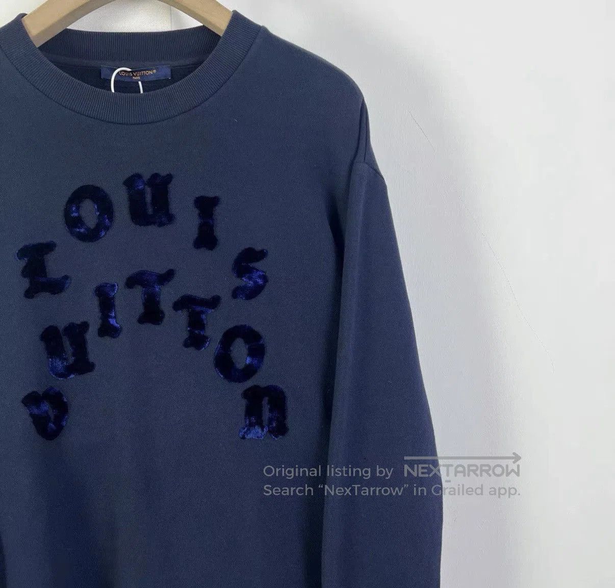 Louis Vuitton Blue Long Sleeve Sweatshirt with Text Print. Size US L / EU 52-54 / 3 - 4 Thumbnail