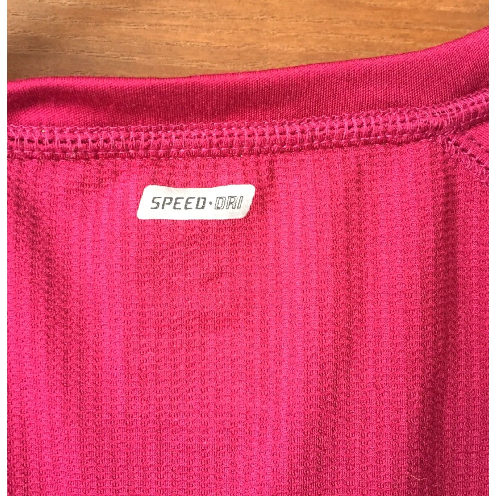 Vintage Energy Zone Women's Fitness Shirt Long Sleeve Medium Dark Red B406 8/10 Casual Activewear Crew Neck Fitted Polyester Size M / US 6-8 / IT 42-44 - 6 Thumbnail