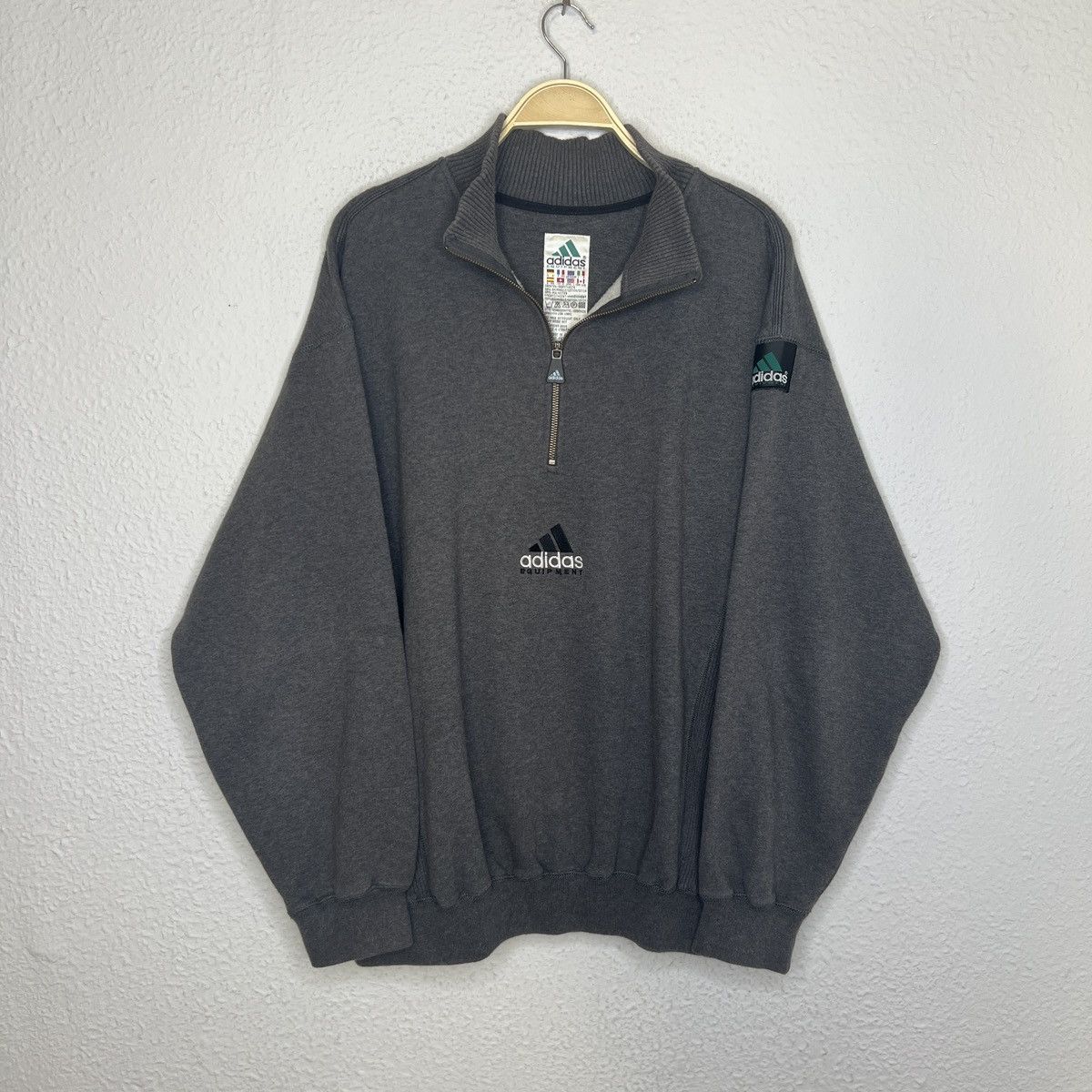 Adidas Equipment Vintage 1/4 Zip Sweatshirt Sportswear Y2K