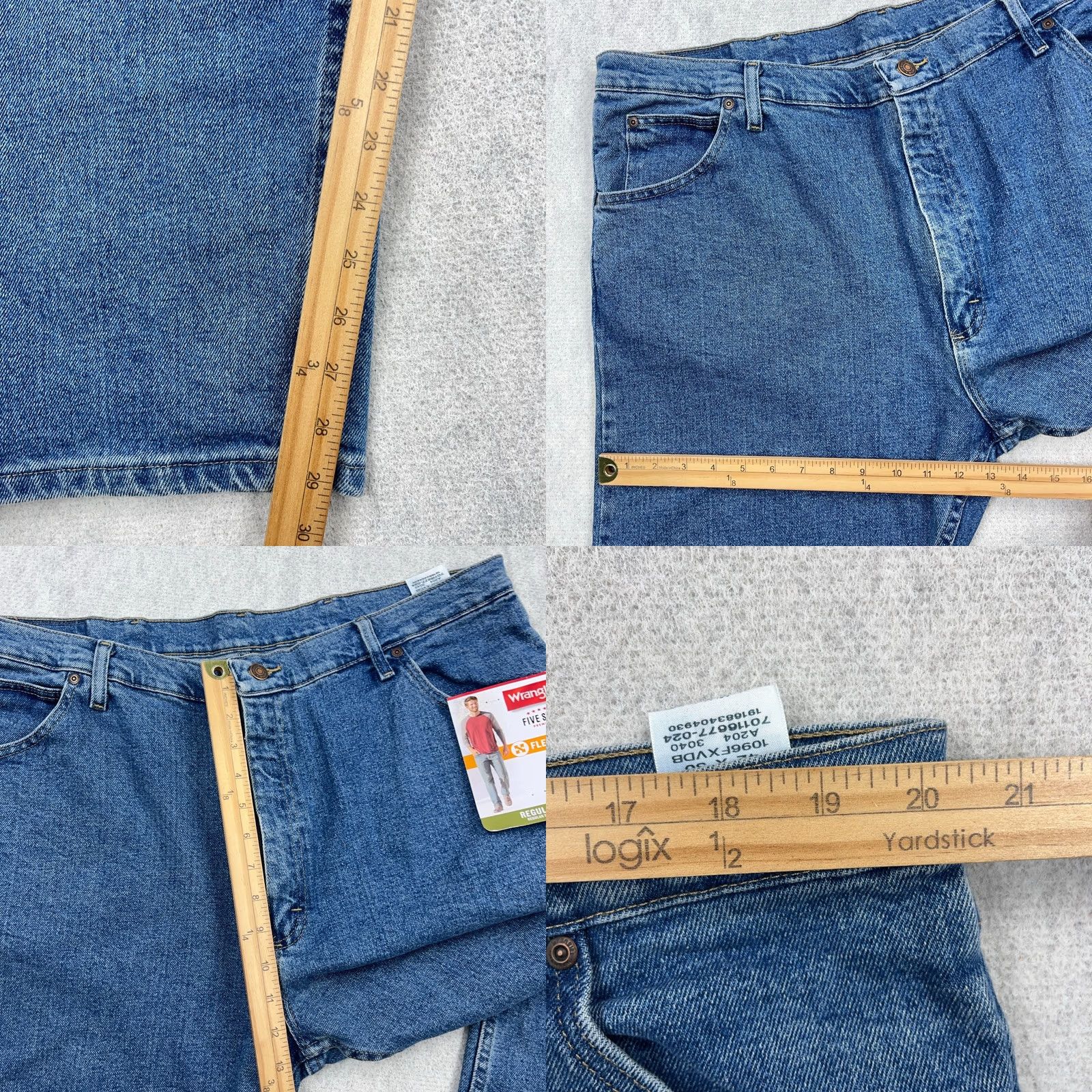 Wrangler Wrangler Jeans Men 42x30 Regular Straight Medium Wash Five Star Denim NEW Jeans Wrangler Size US 42 / EU 58 - 8 Thumbnail