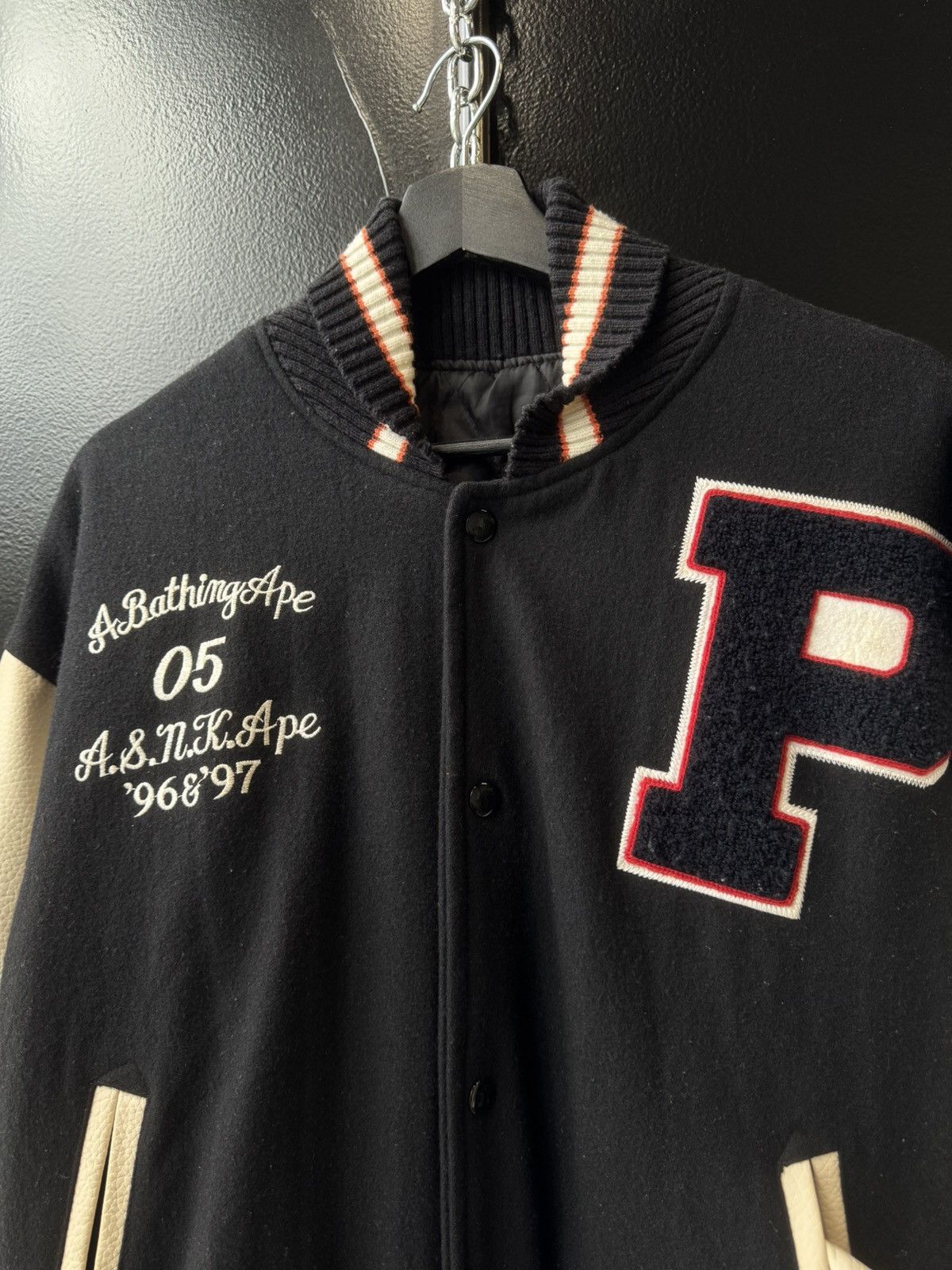 Bape SUPER RARE 5/100 VINTAGE 1997 BAPE VARSITY JACKET Size US L / EU 52-54 / 3 - 4 Thumbnail