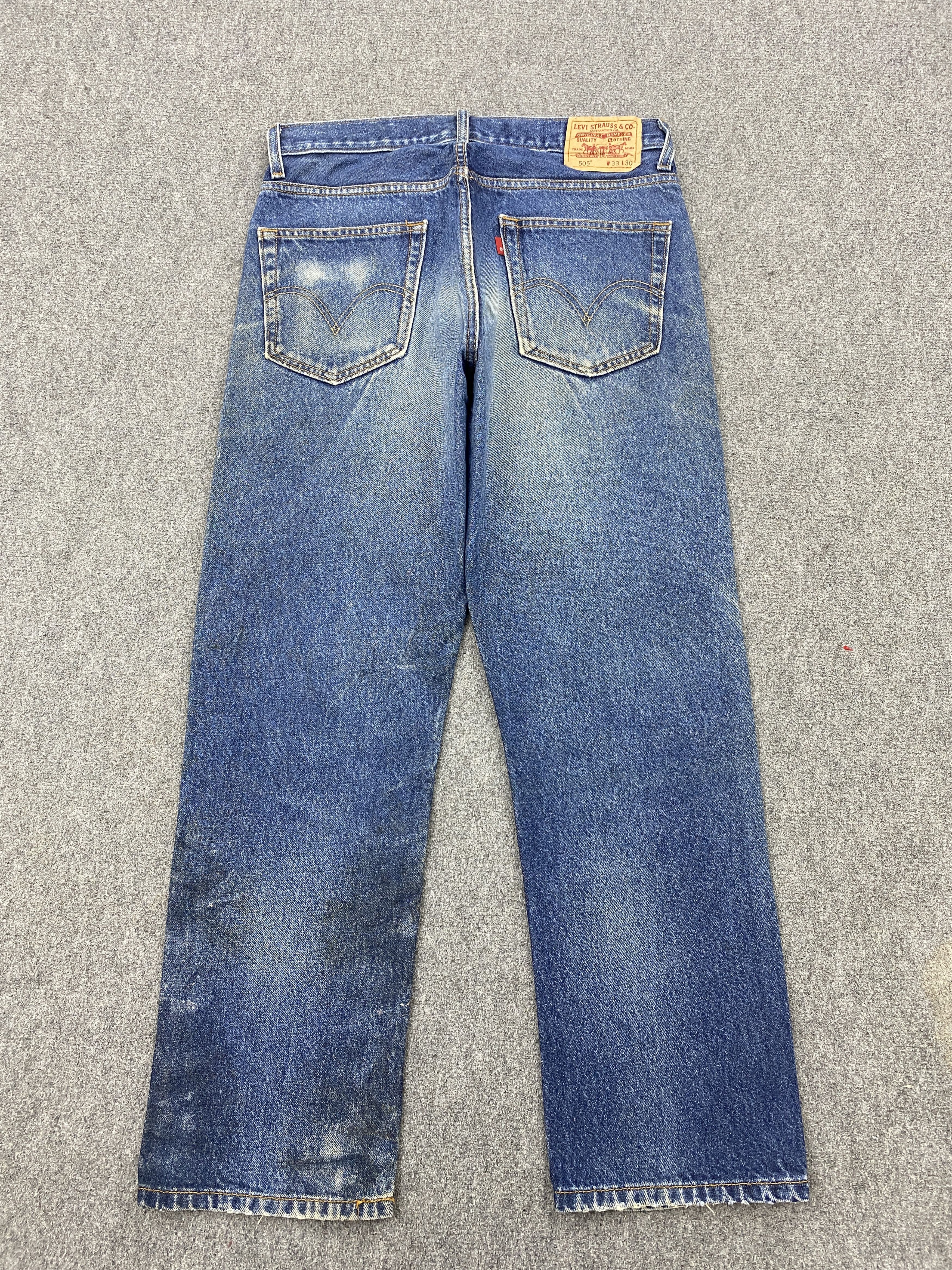 Levi's × Vintage Vintage Levi's 505 Stoned Washed Denim Jeans Size US 33 - 3 Thumbnail
