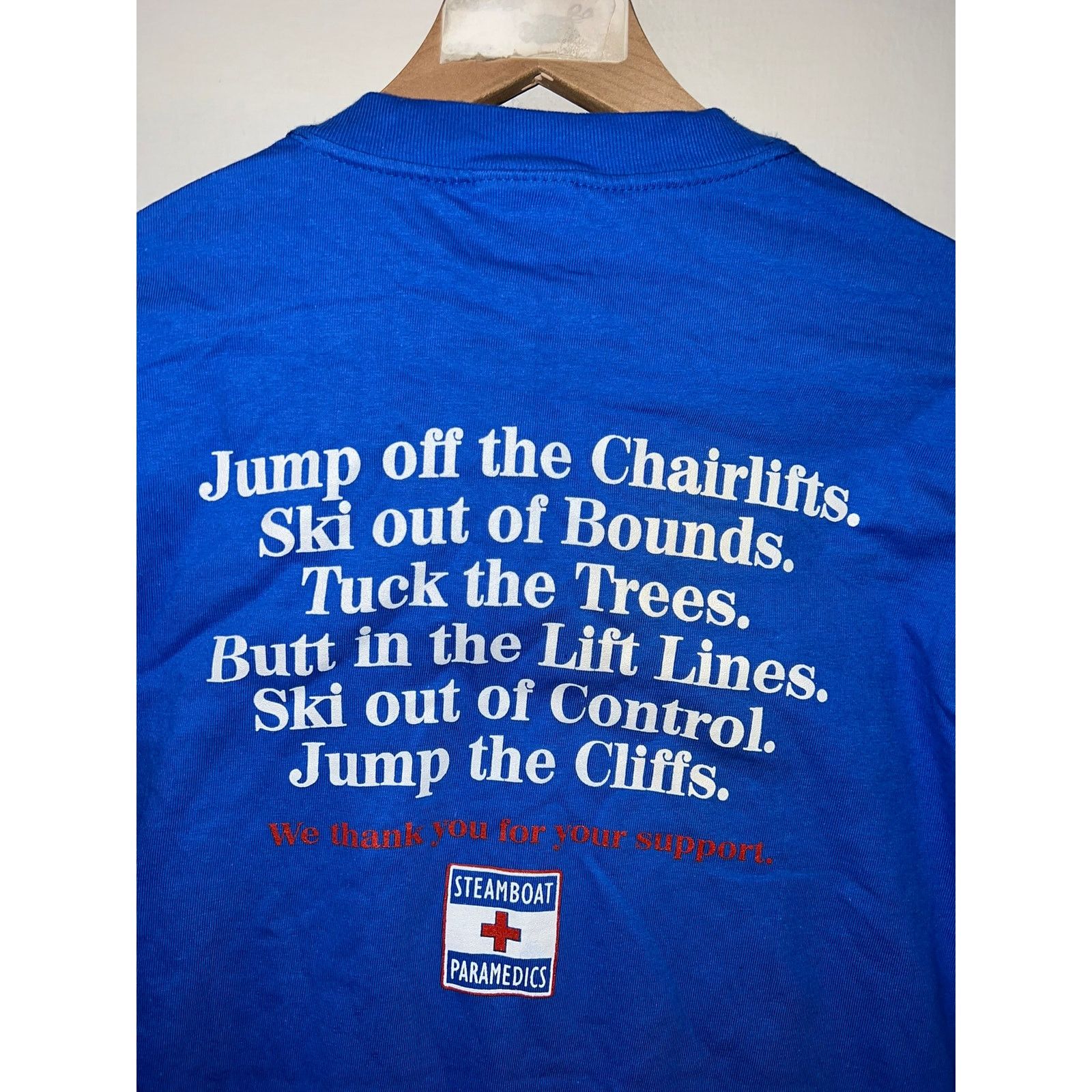 Hanes Vintage Steamboat Shirt Paramedics Joke Tee Long Sleeve 90s Size US M / EU 48-50 / 2 - 5 Thumbnail