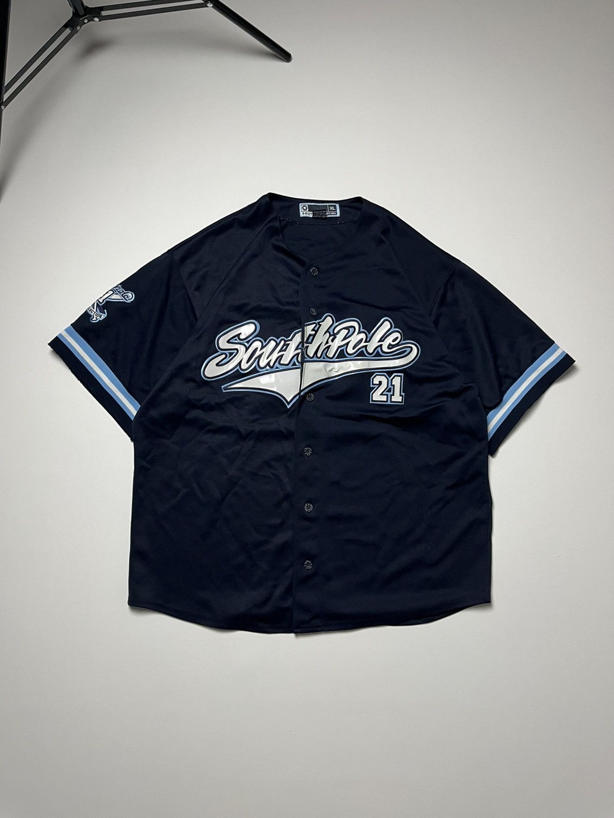 Southpole Vintage Southpole Baseball Jersey Navy Blue #21 Y2K XL Size US XL / EU 56 / 4 - 1 Thumbnail