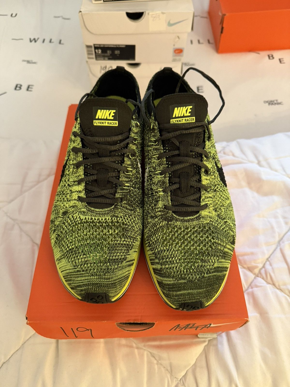 Nike Nike Flyknit Racer Volt 12US Size US 12 / EU 45 - 3 Thumbnail